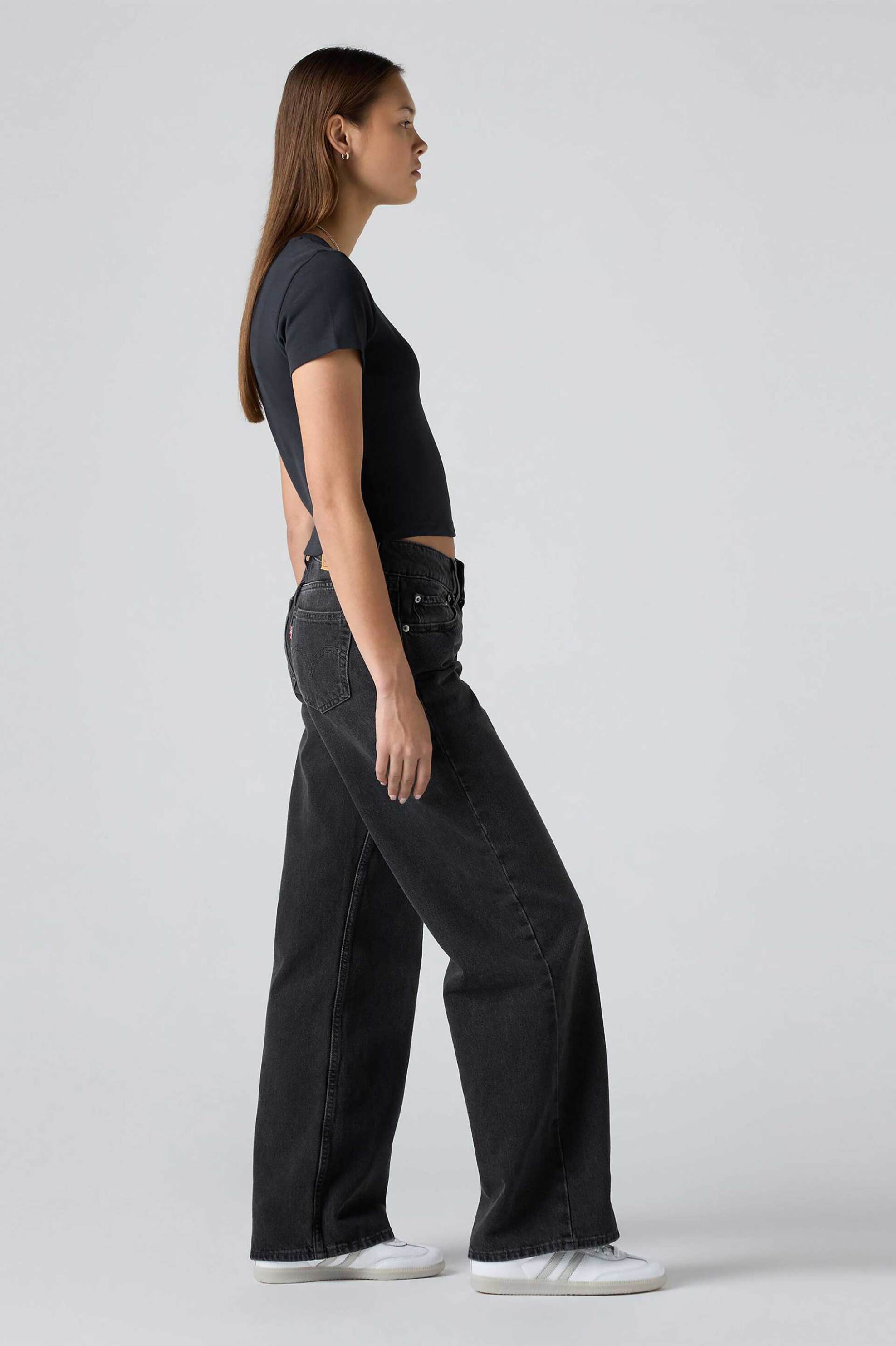 Levi's® γυναικείο τζιν παντελόνι ψηλόμεσο πεντάτσεπο Loose Fit "Superlow" - A74980001 Μαύρο φωτογραφία