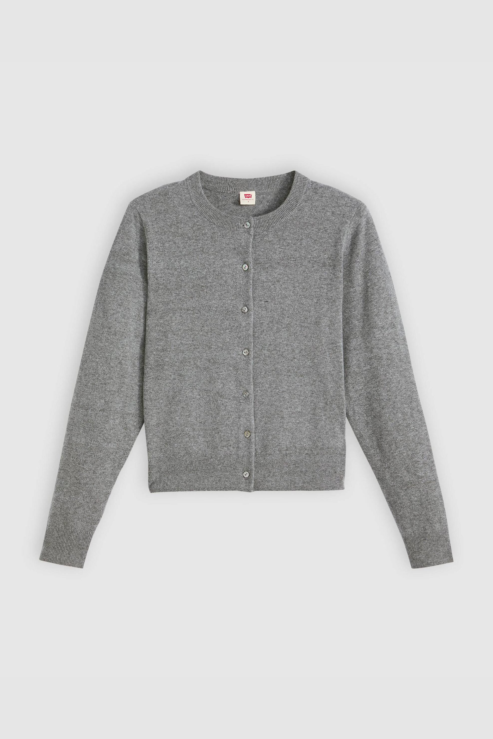 Levi&Apos S Γυναικεία Πλεκτή Ζακέτα Μονόχρωμη Standard Fit Tara - 0037P0001 Γκρι