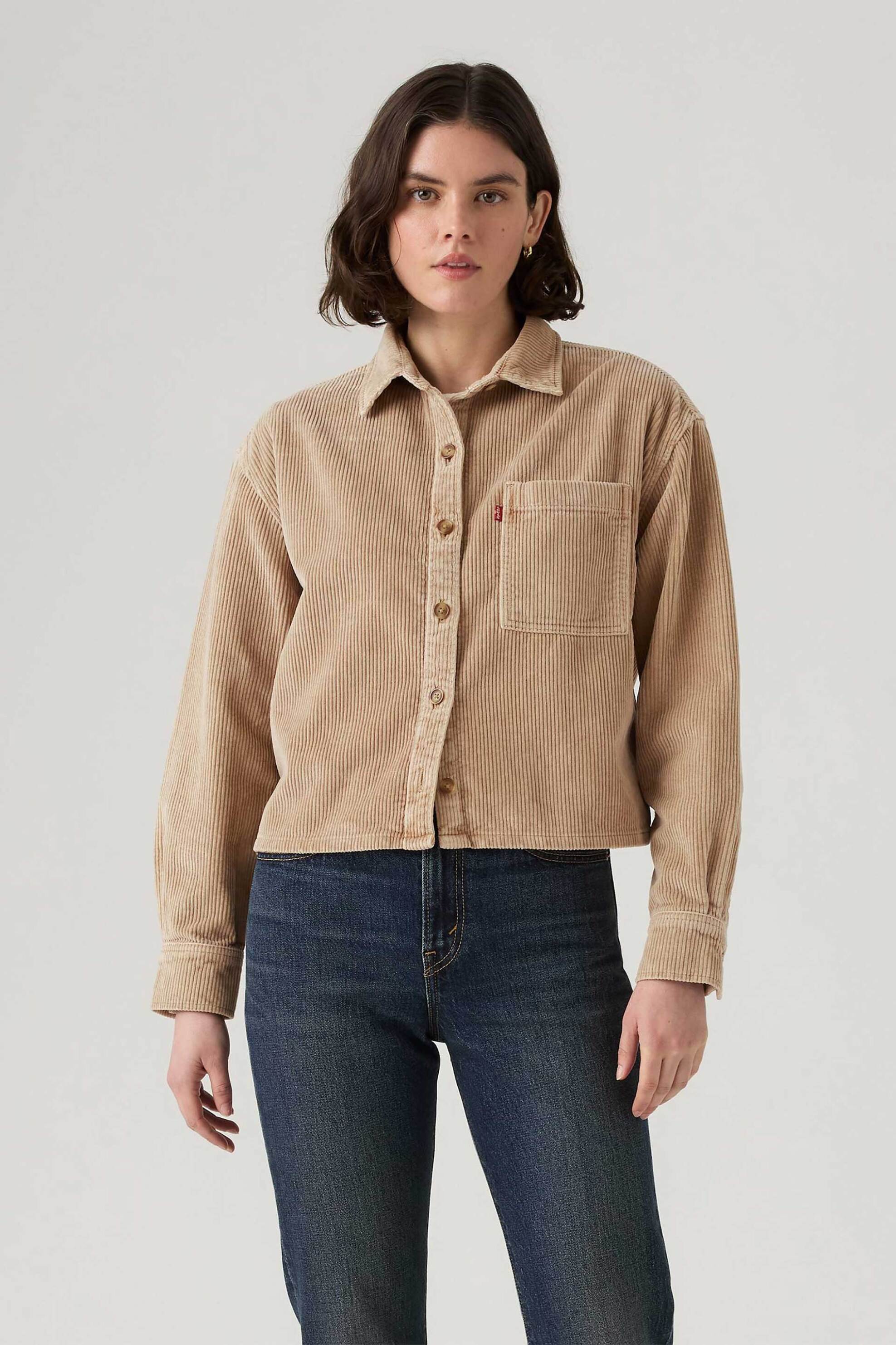 Levi's® γυναικείο overshirt κοτλέ Standard Fit "Celine" - 003OX0003 Μπεζ