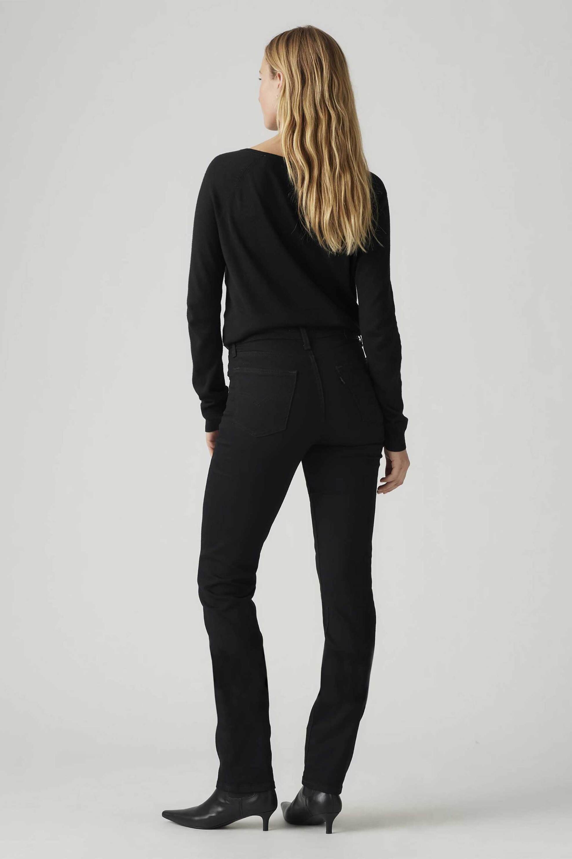 Levi's® γυναικείο ψηλόμεσο τζιν παντελόνι πεντάτσεπο Slim Straight Fit "724" - 188830321 Μαύρο φωτογραφία
