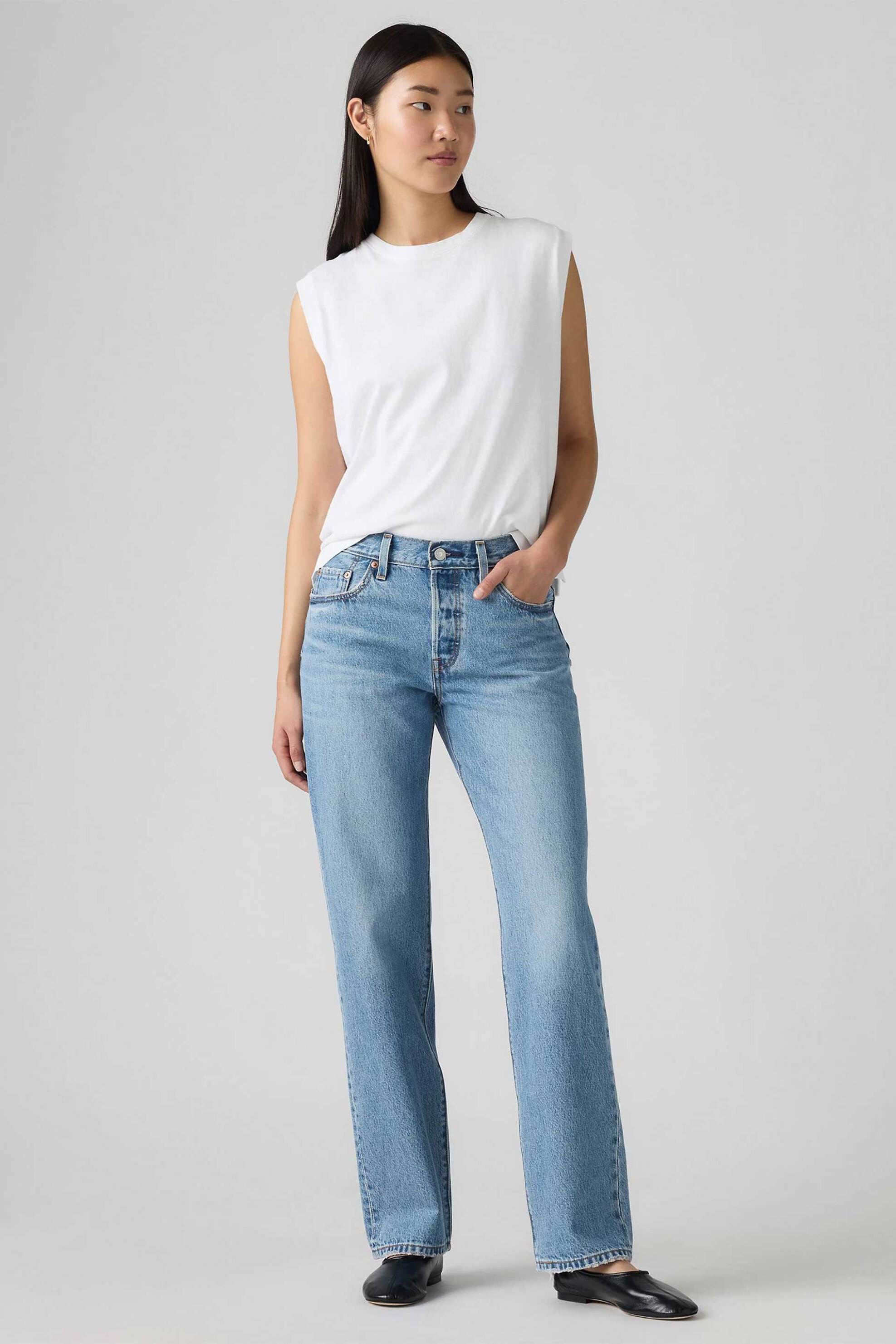 Levi's® γυναικείο τζιν παντελόνι πεντάτσεπο Loose Straight Fit "501® '90s" - A19590106 Denim Blue