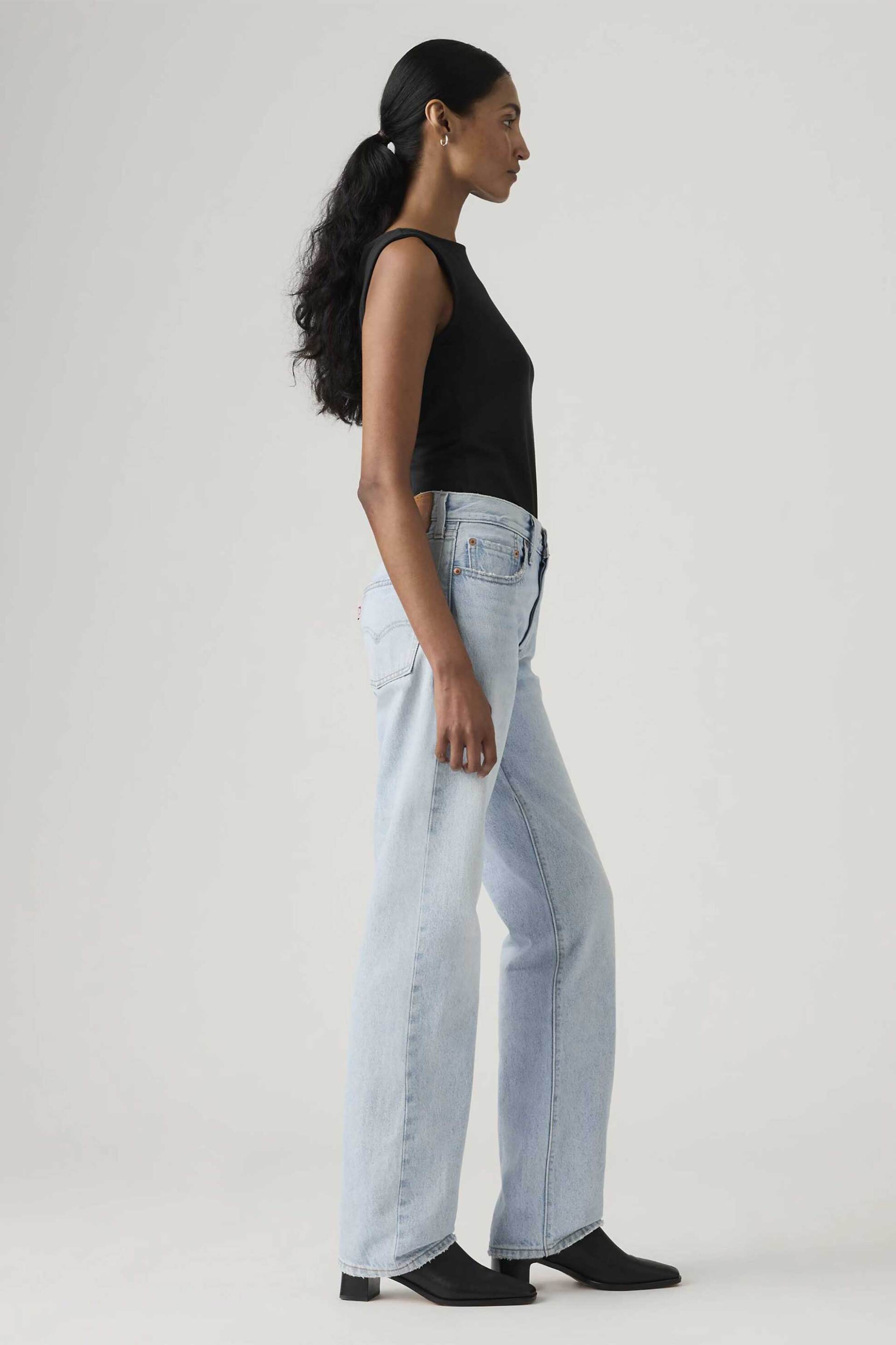LEVI'S Levi's® γυναικείο τζιν παντελόνι πεντάτσεπο Loose Straight Fit "501® '90s" - A19590115 Denim Blue Ανοιχτό - 3