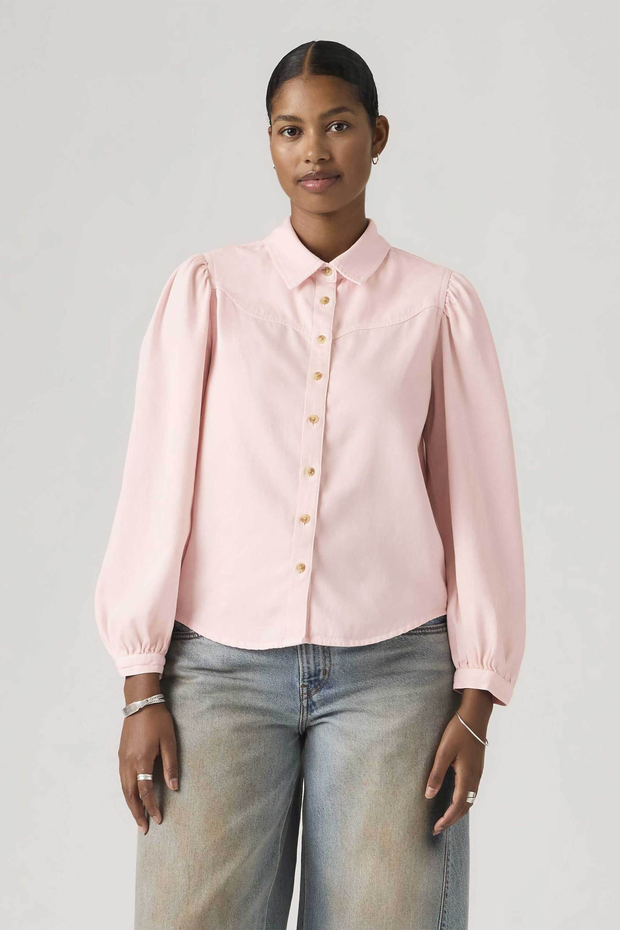 Levi's® γυναικείο πουκάμισο με balloon μανίκια Standard Fit "Journey Western" - 003P40012 Ροζ