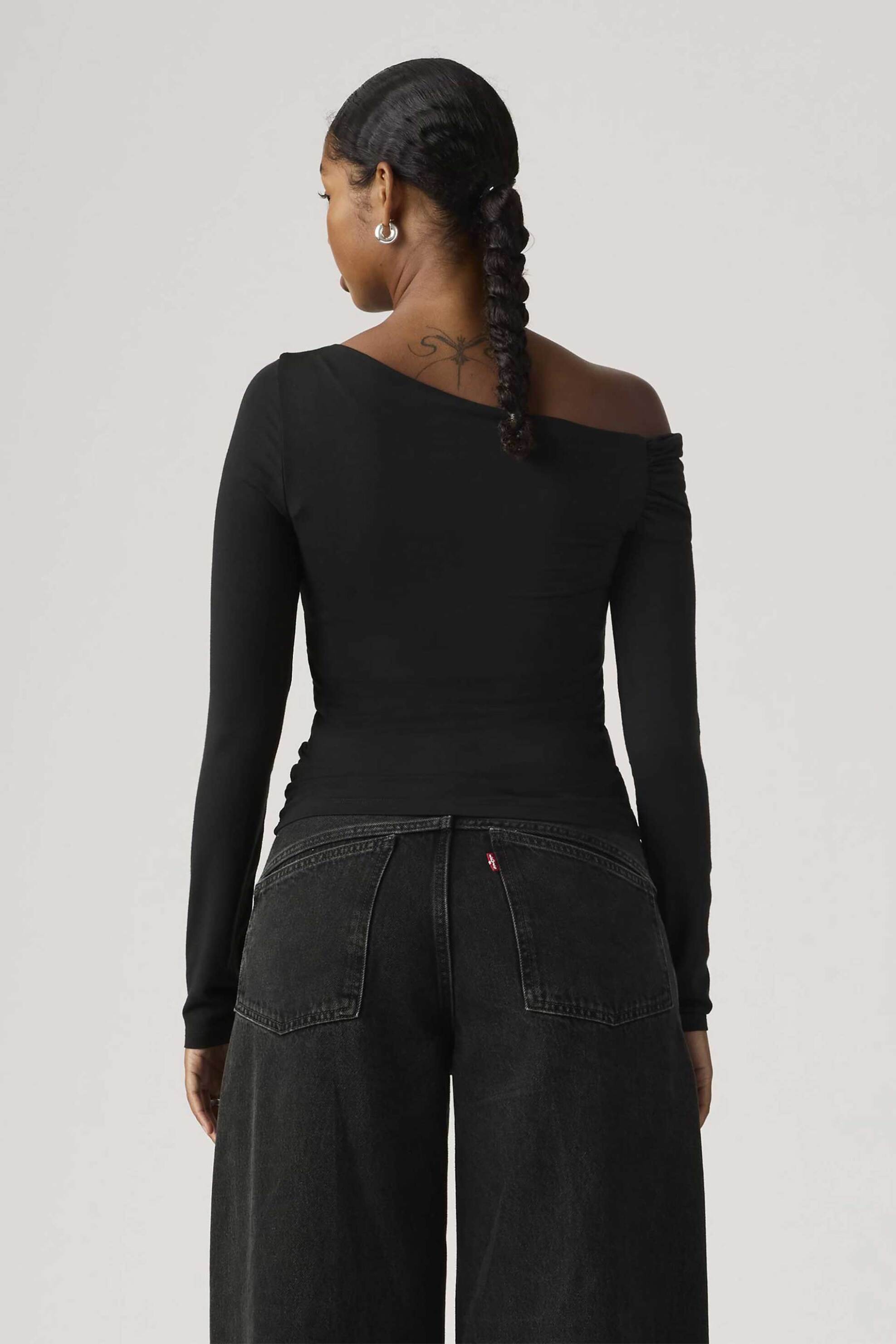 LEVI'S Levi's® γυναικεία μπλούζα off shoulder Slim Fit "Clara" - 005IT0000 Μαύρο - 3