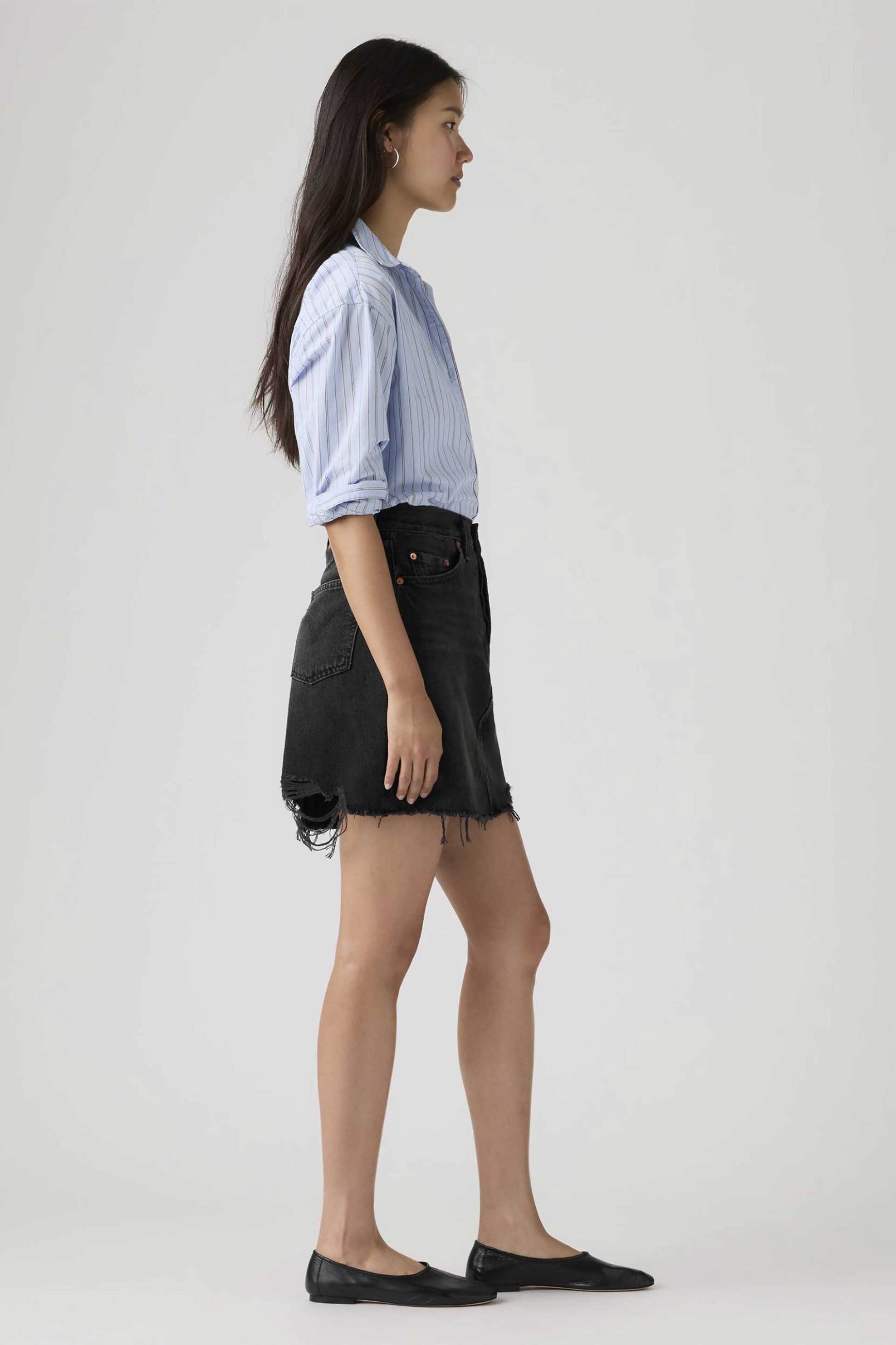 Levi's® γυναικεία mini φούστα denim πεντάτσεπη Regular Fit "Deconstructed" - 005LW0002 Μαύρο φωτογραφία
