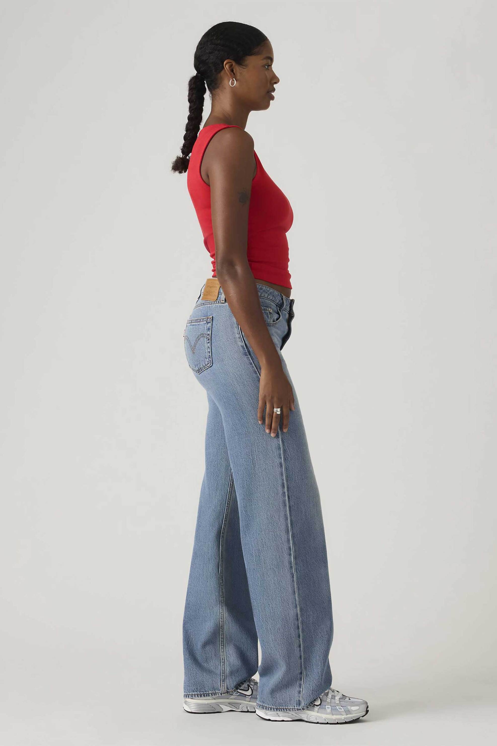 LEVI'S Levi's® γυναικείο τζιν παντελόνι πεντάτσεπο Rekaxed Straight Fit "Low Loose" - A55660063 Denim Blue - 3