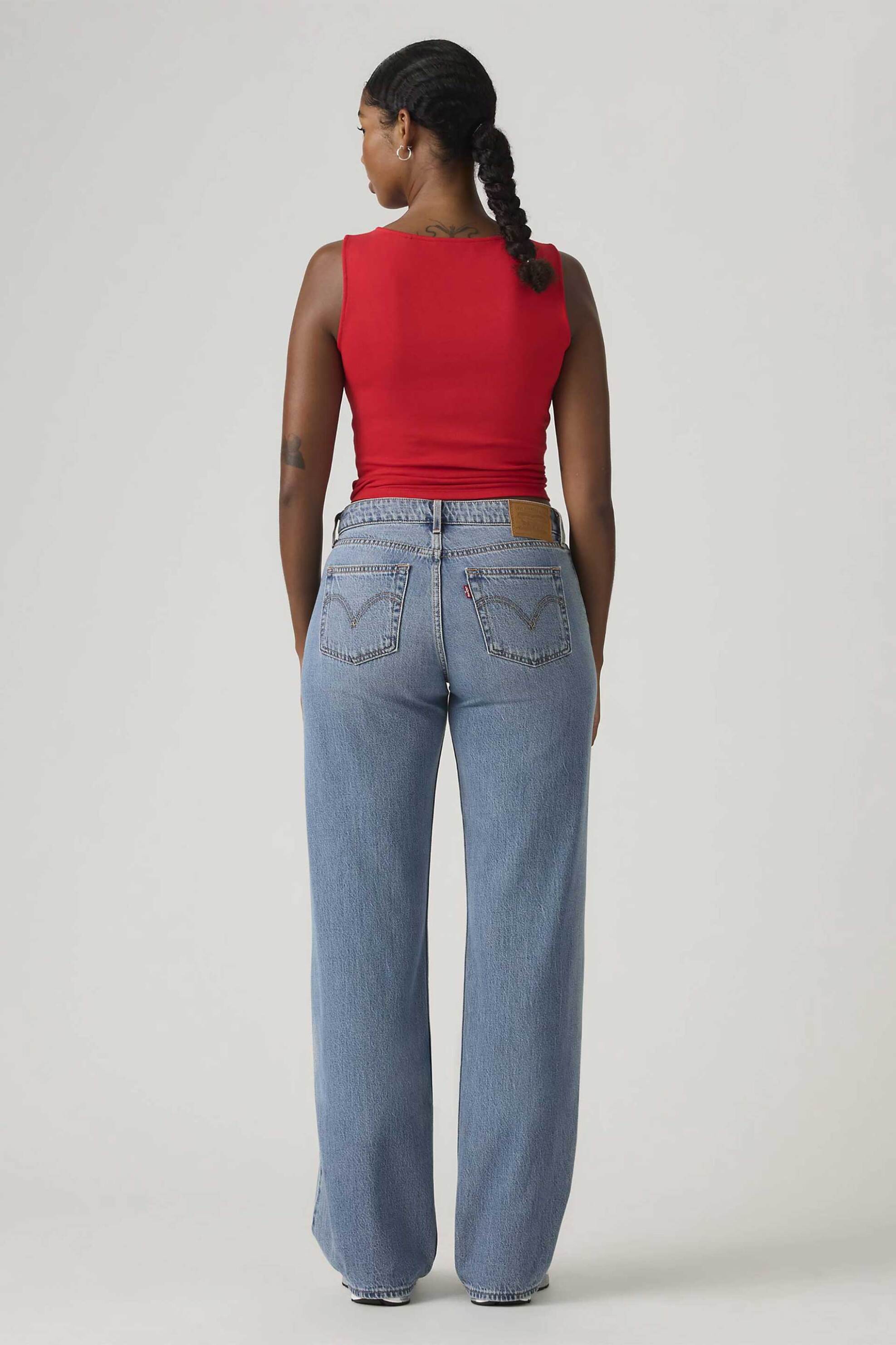 Levi&Apos S Γυναικείο Τζιν Παντελόνι Πεντάτσεπο Rekaxed Straight Fit Low Loose - A55660063 Denim Blue