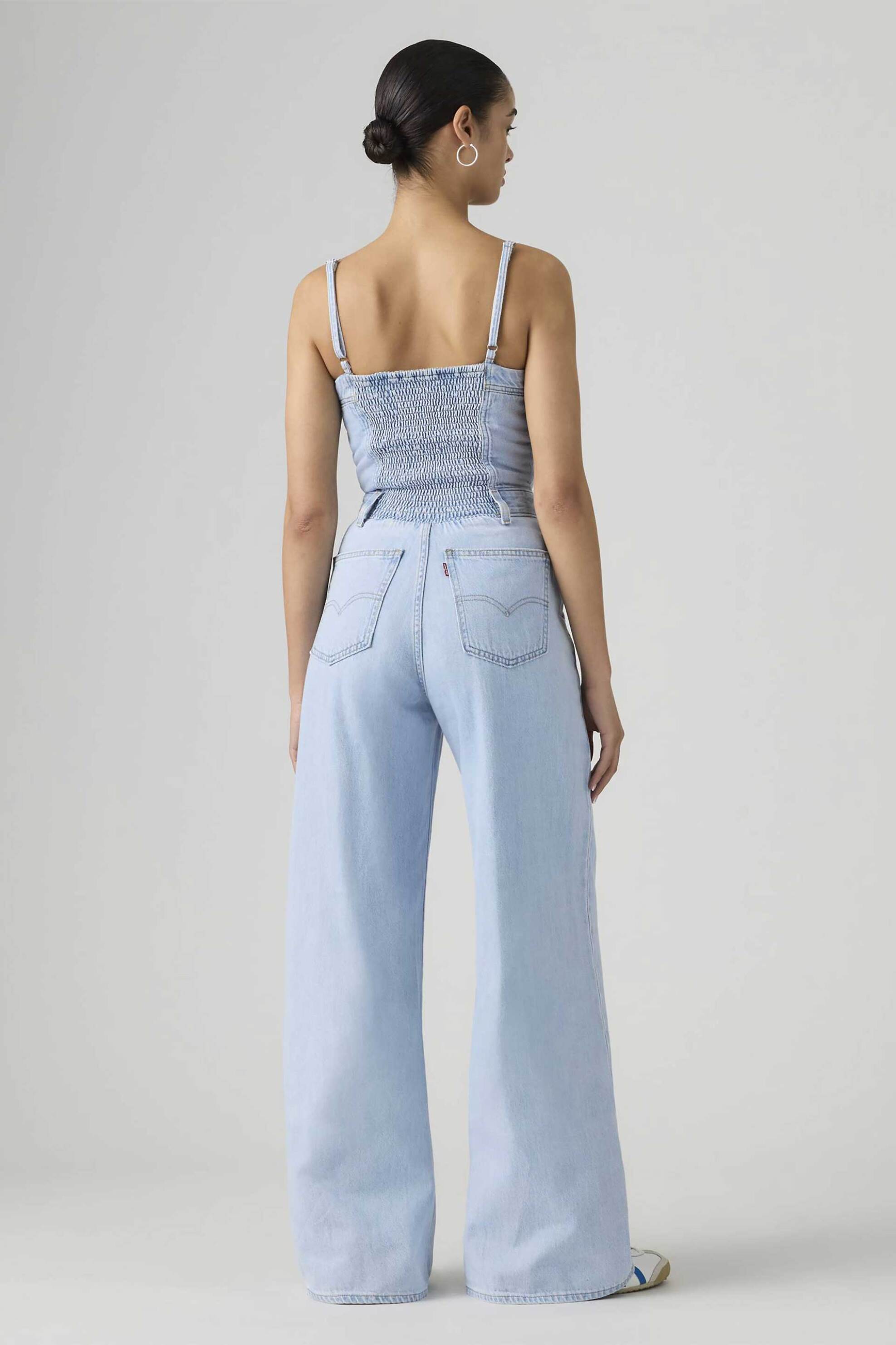 Levi's® γυναικεία denim ολόσωμη φόρμα αμάνικη Slim Fit "Bustier" - 001WC0005 Denim Blue Ανοιχτό φωτογραφία