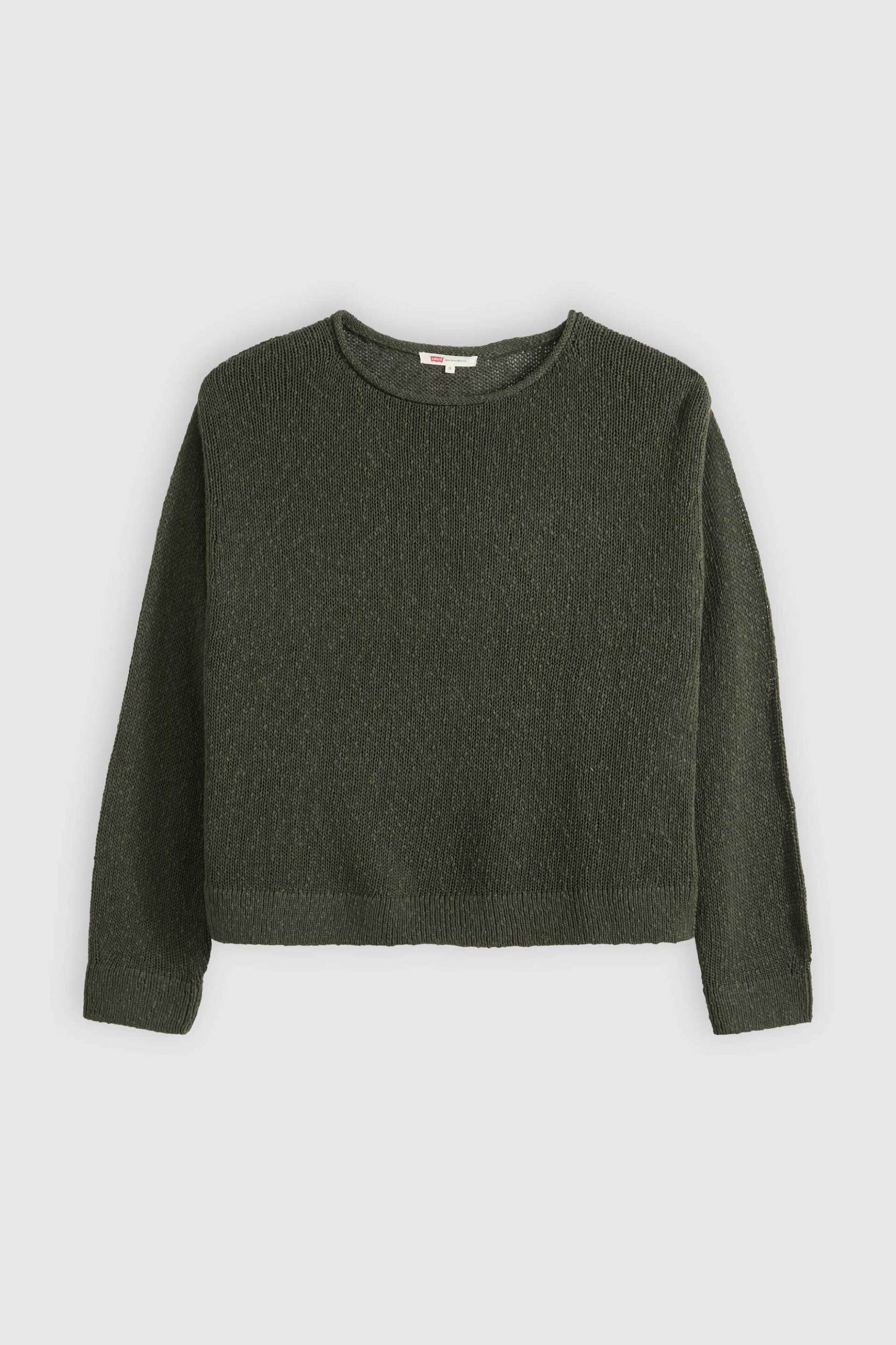 Levi&Apos S Γυναικείο Πουλόβερ Μονόχρωμο Relaxed Fit Laetitia Boucle - 005Aa0003 Πράσινο Σκούρο