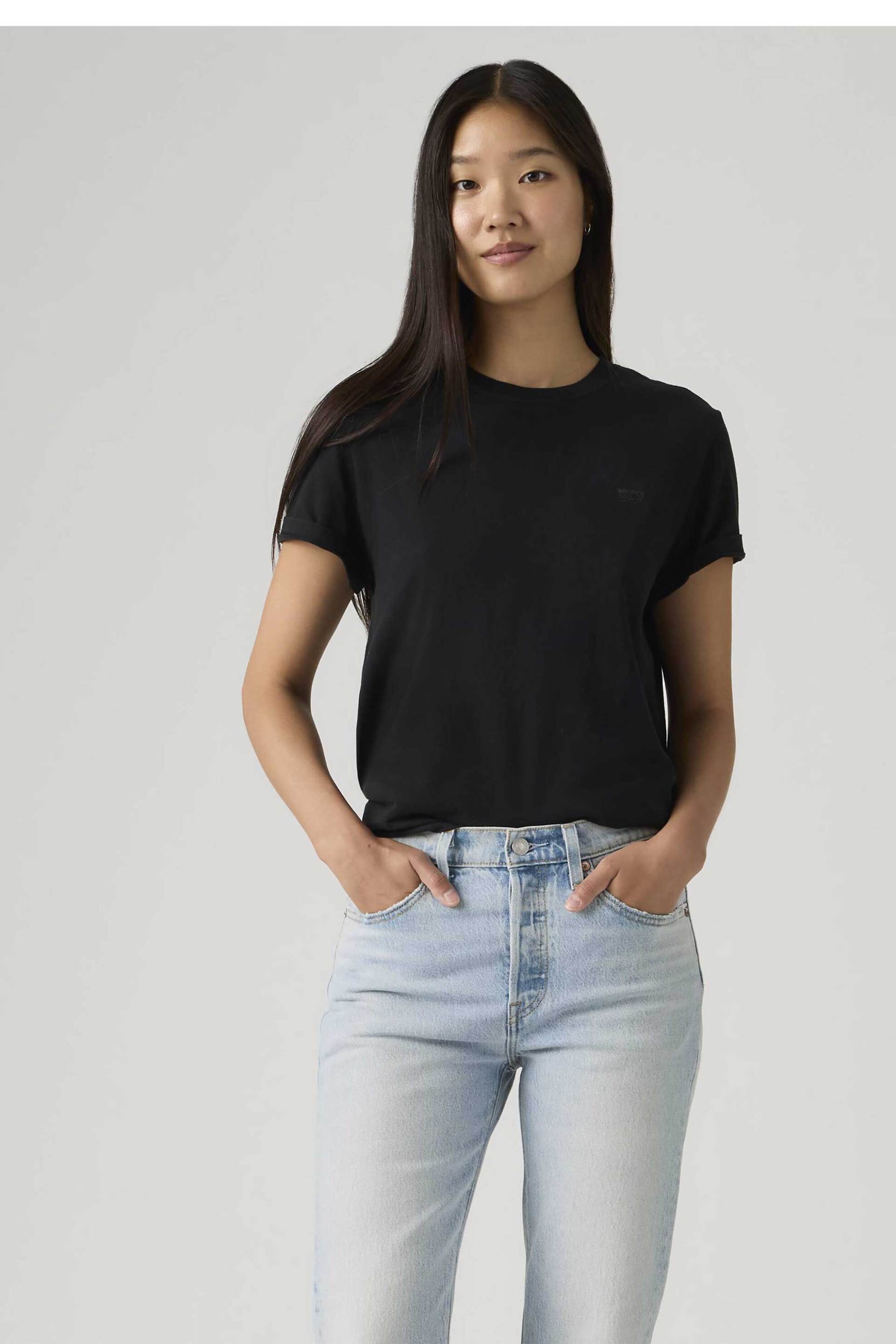 Levi's® γυναικείο T-shirt με λογότυπο Standard Fit "Favorite" - 005J20001 Μαύρο