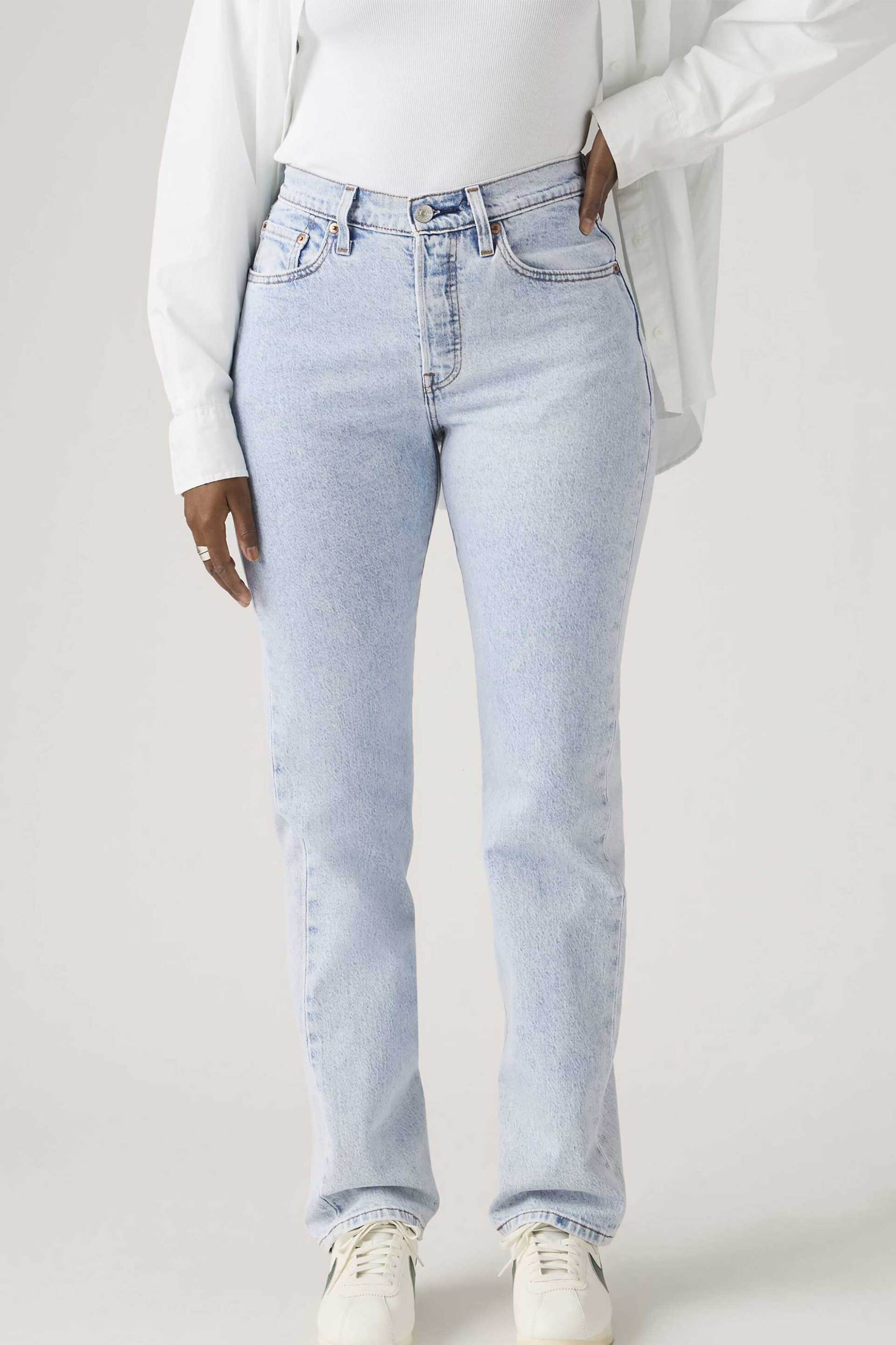 LEVI'S Levi's® γυναικείο ψηλόμεσο τζιν παντελόνι πεντάτσεπο Straight Fit "501® Curve" - 0066J0000 Denim Blue Ανοιχτό - 2