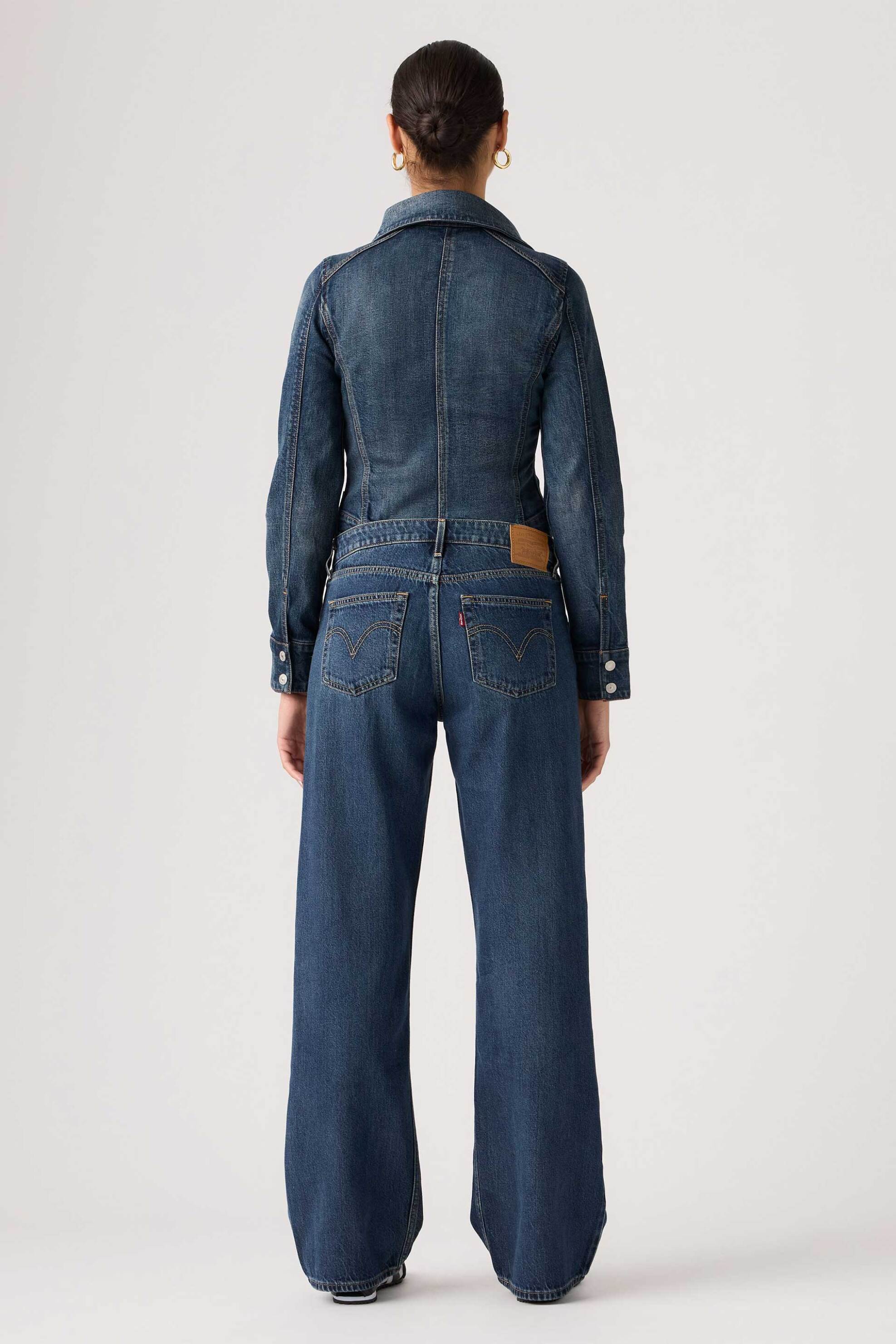 Levi&Apos S Γυναικείο Τζιν Παντελόνι Πεντάτσεπο Straight Wide Fit Low - A55660064 Denim Blue Σκούρο