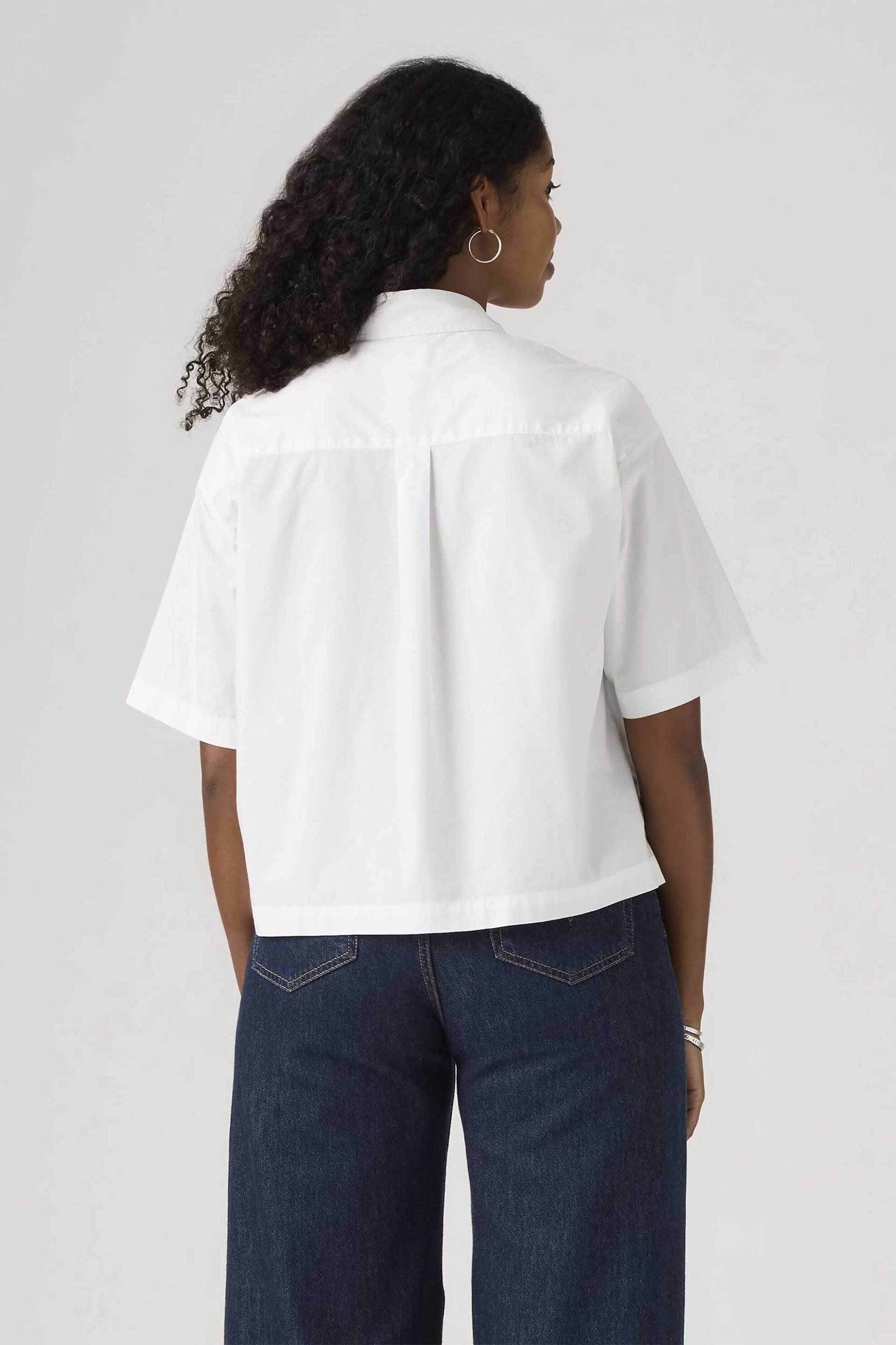 LEVI'S Levi's® γυναικείο πουκάμισο cropped με τσέπες Relaxed Fit "Harlie" - 003QI0001 Λευκό - 3
