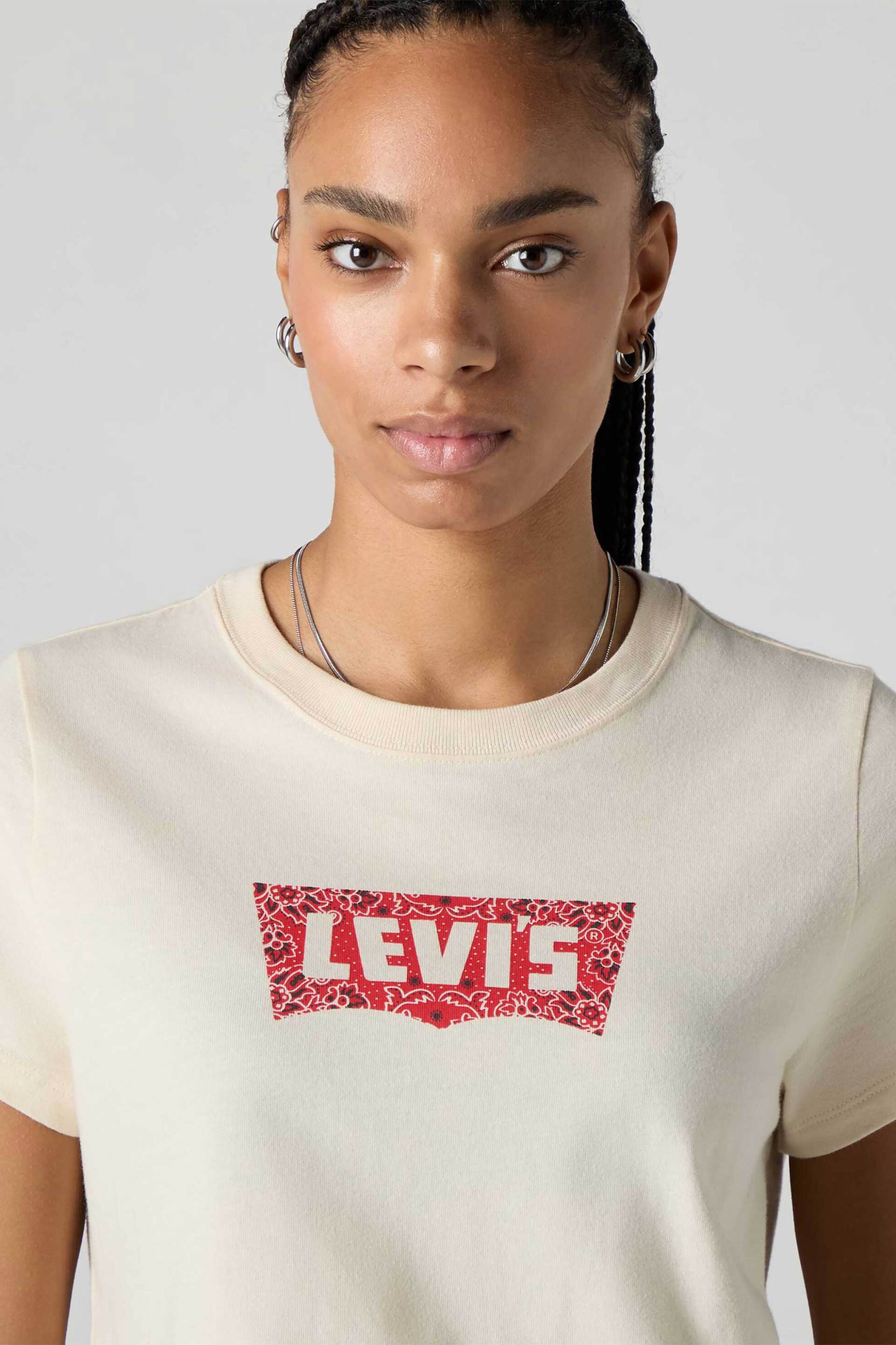 LEVI'S Levi's® γυναικείο T-shirt με λογότυπο Standard Fit "Graphic Favorite" - 005GV0042 Εκρού - 2