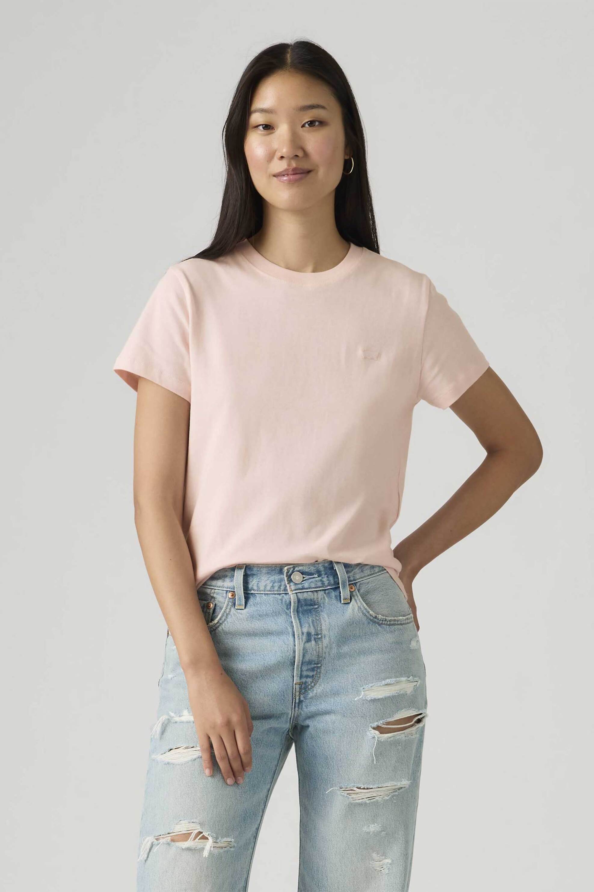Levi's® γυναικείο T-shirt με λογότυπο Standard Fit "Favorite" - 005J20018 Ροζ
