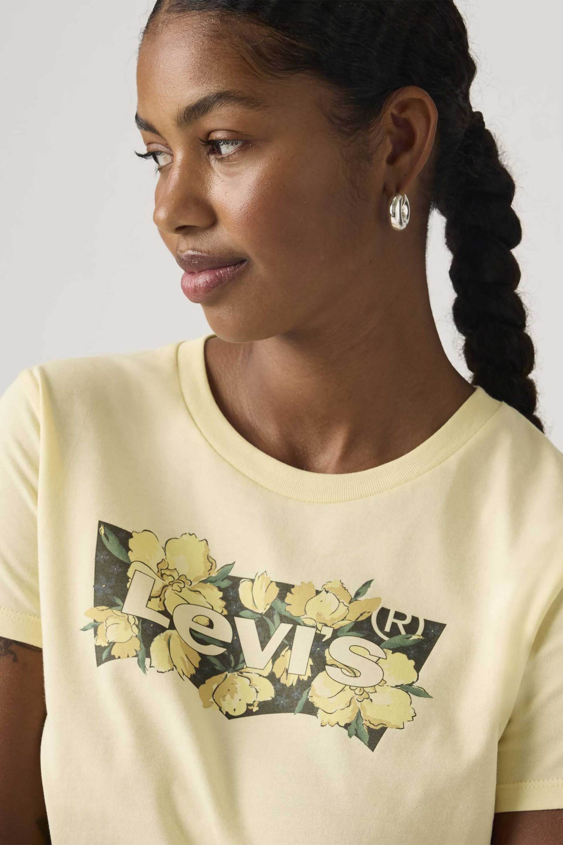 LEVI'S Levi's® γυναικείο T-shirt με λογότυπο Standard Fit "Graphic Perfect" - 173693398 Κίτρινο Ανοιχτό - 2