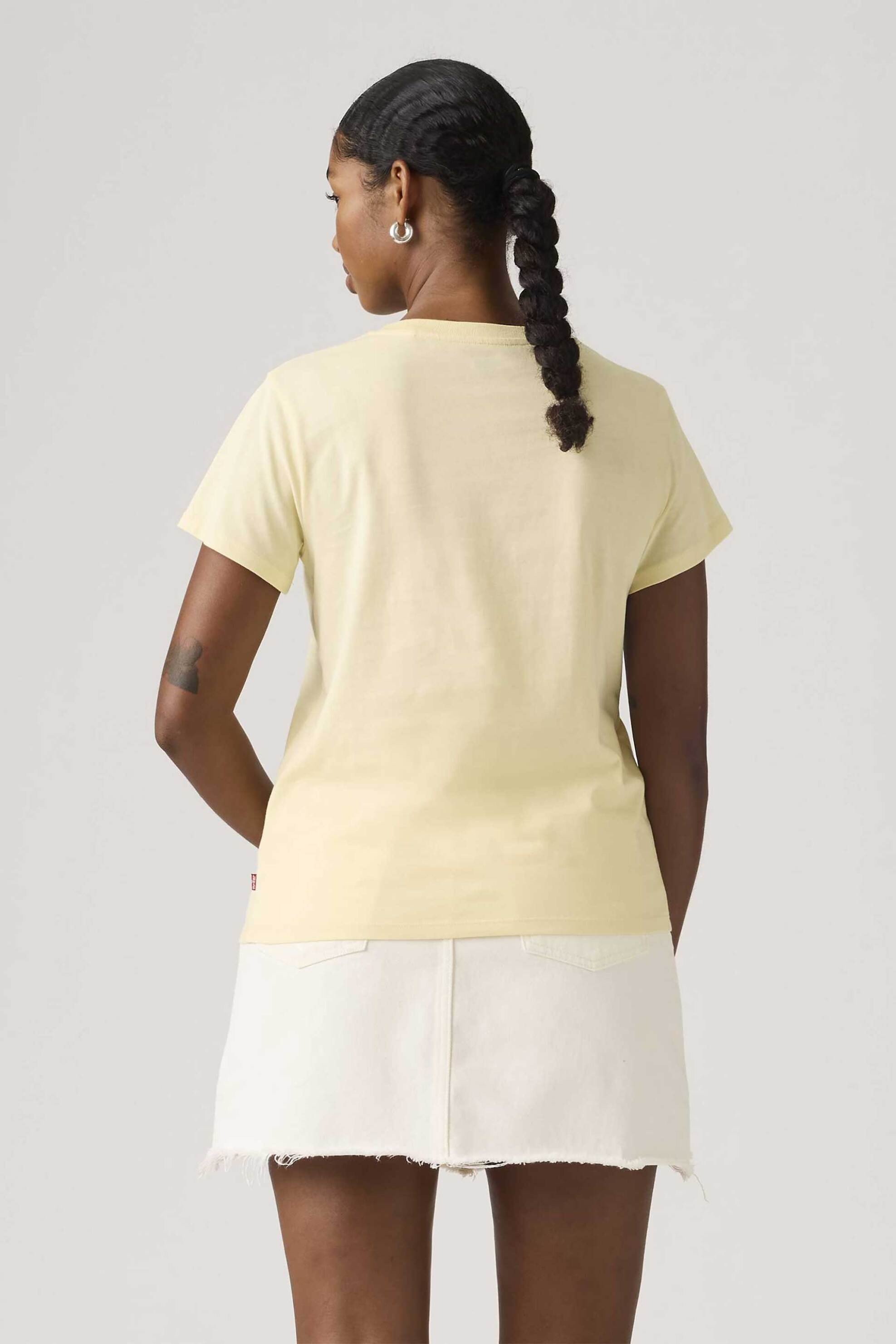 LEVI'S Levi's® γυναικείο T-shirt με λογότυπο Standard Fit "Graphic Perfect" - 173693398 Κίτρινο Ανοιχτό - 3