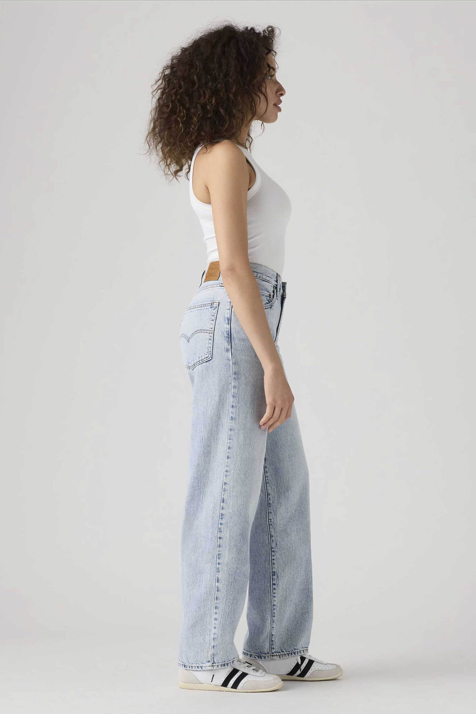 LEVI'S Levi's® γυναικείο τζιν παντελόνι πεντάτσεπο Loose Straight Fit "Baggy Dad" - A34940036 Denim Blue Ανοιχτό - 2