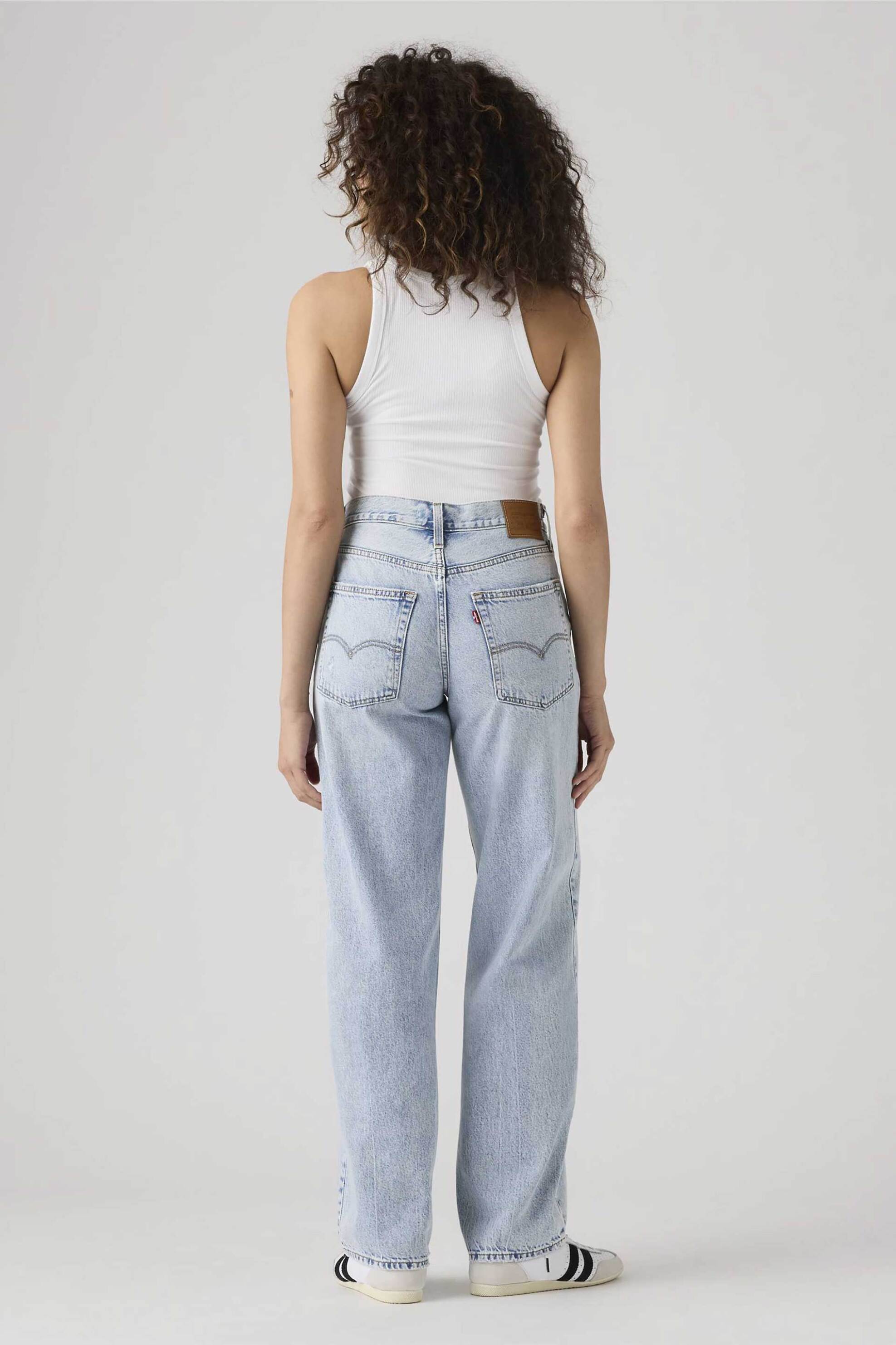 LEVI'S Levi's® γυναικείο τζιν παντελόνι πεντάτσεπο Loose Straight Fit "Baggy Dad" - A34940036 Denim Blue Ανοιχτό - 3