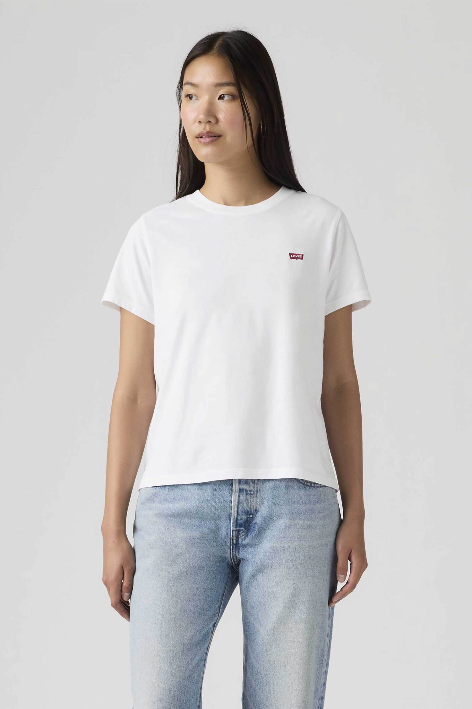Levi's® γυναικείο T-shirt με λογότυπο Standard Fit "Favorite" - 005J20016 Λευκό