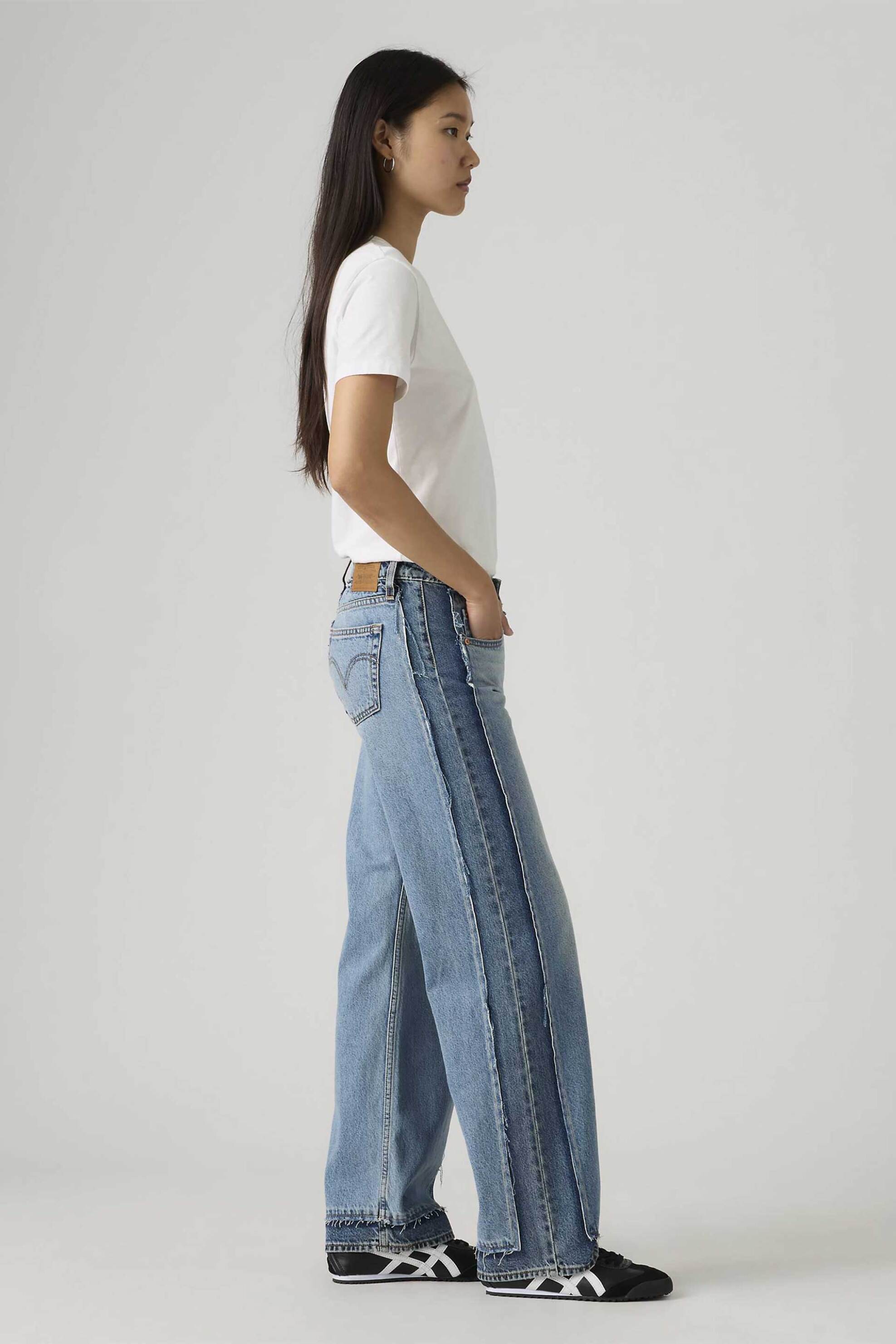 LEVI'S Levi's® γυναικείο τζιν παντελόνι πεντάτσεπο Loose Fit "Deconstructed" - 005LP0000 Denim Blue Ανοιχτό - 3
