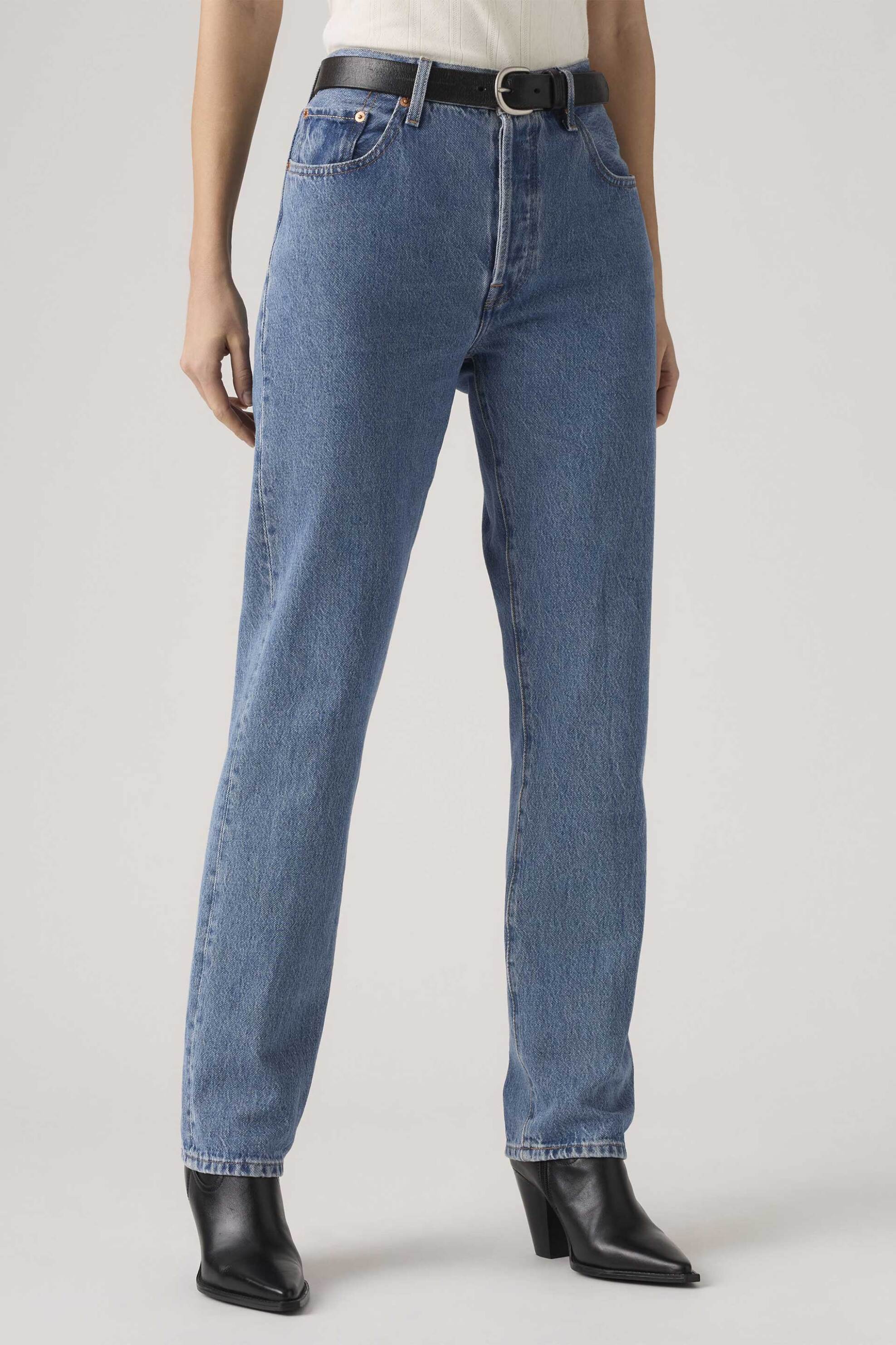 Levi's® γυναικείο τζιν παντελόνι ψηλόμεσο πεντάτσεπο Straight Fit 