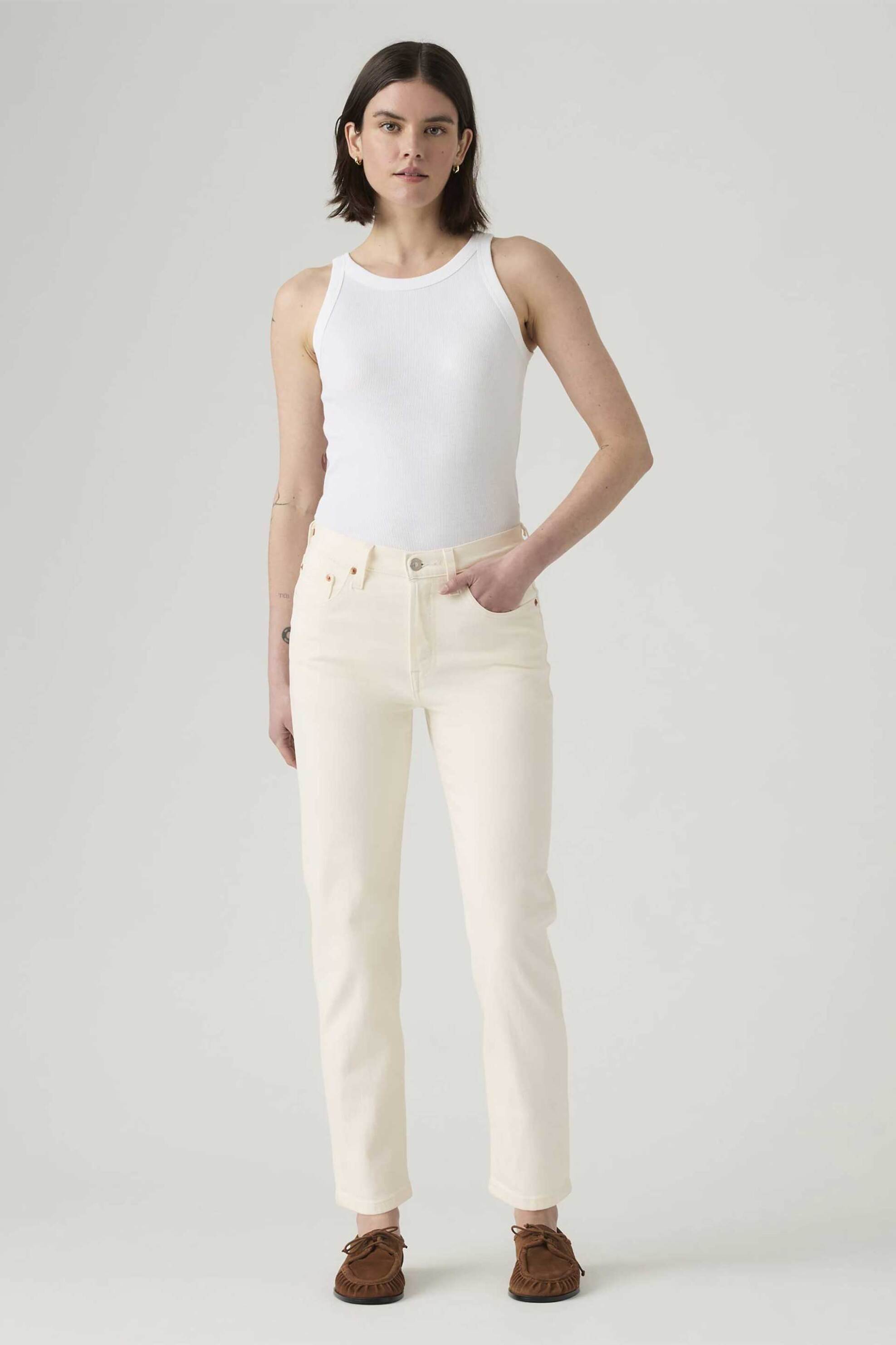 Levi's Levi's® γυναικείο τζιν παντελόνι ψηλόμεσο πεντάτσεπο cropped Straight Fit 