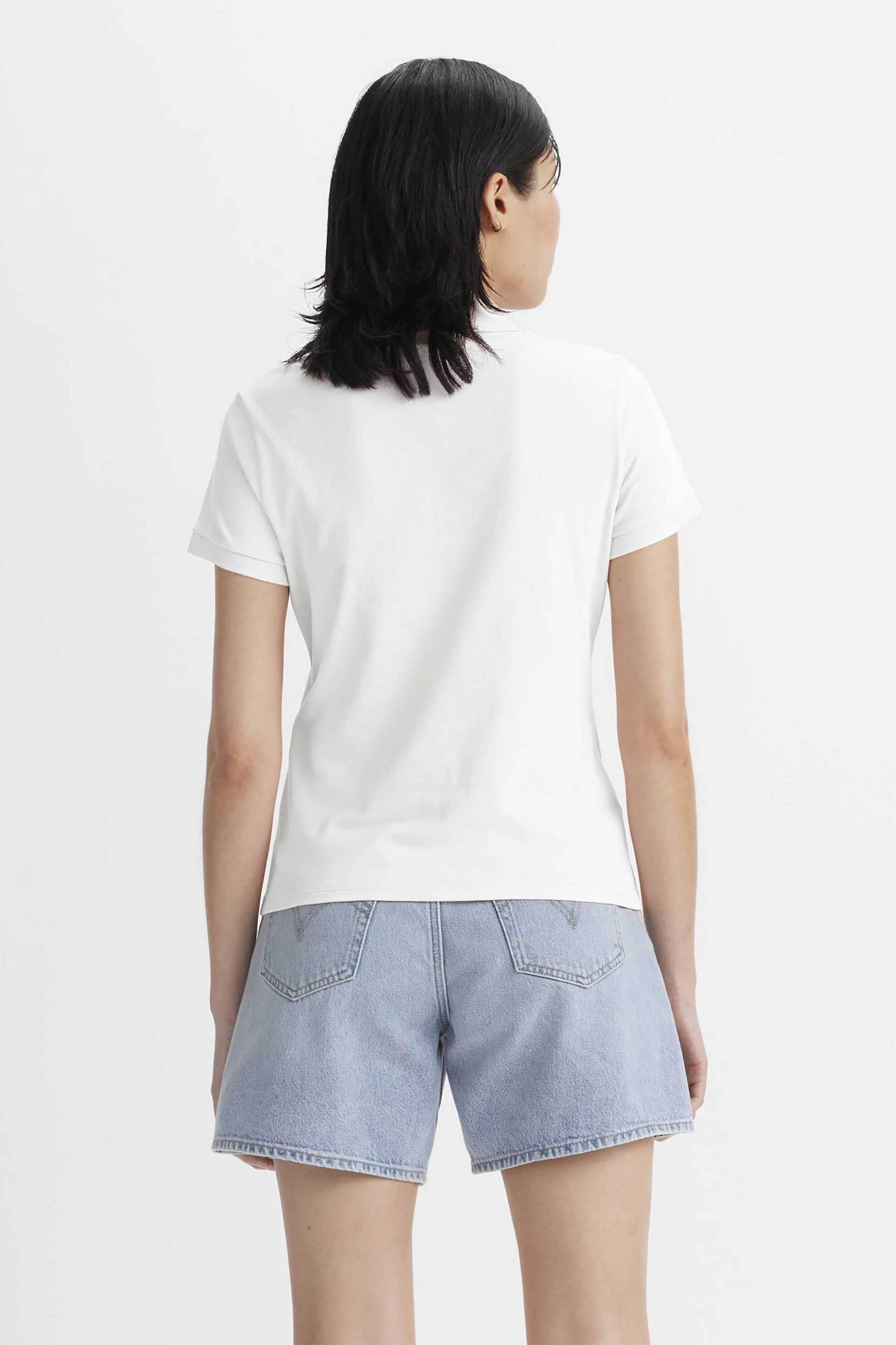Levi's® γυναικεία μπλούζα πόλο πικέ με λογότυπο Slim Fit - 525990000 Λευκό φωτογραφία