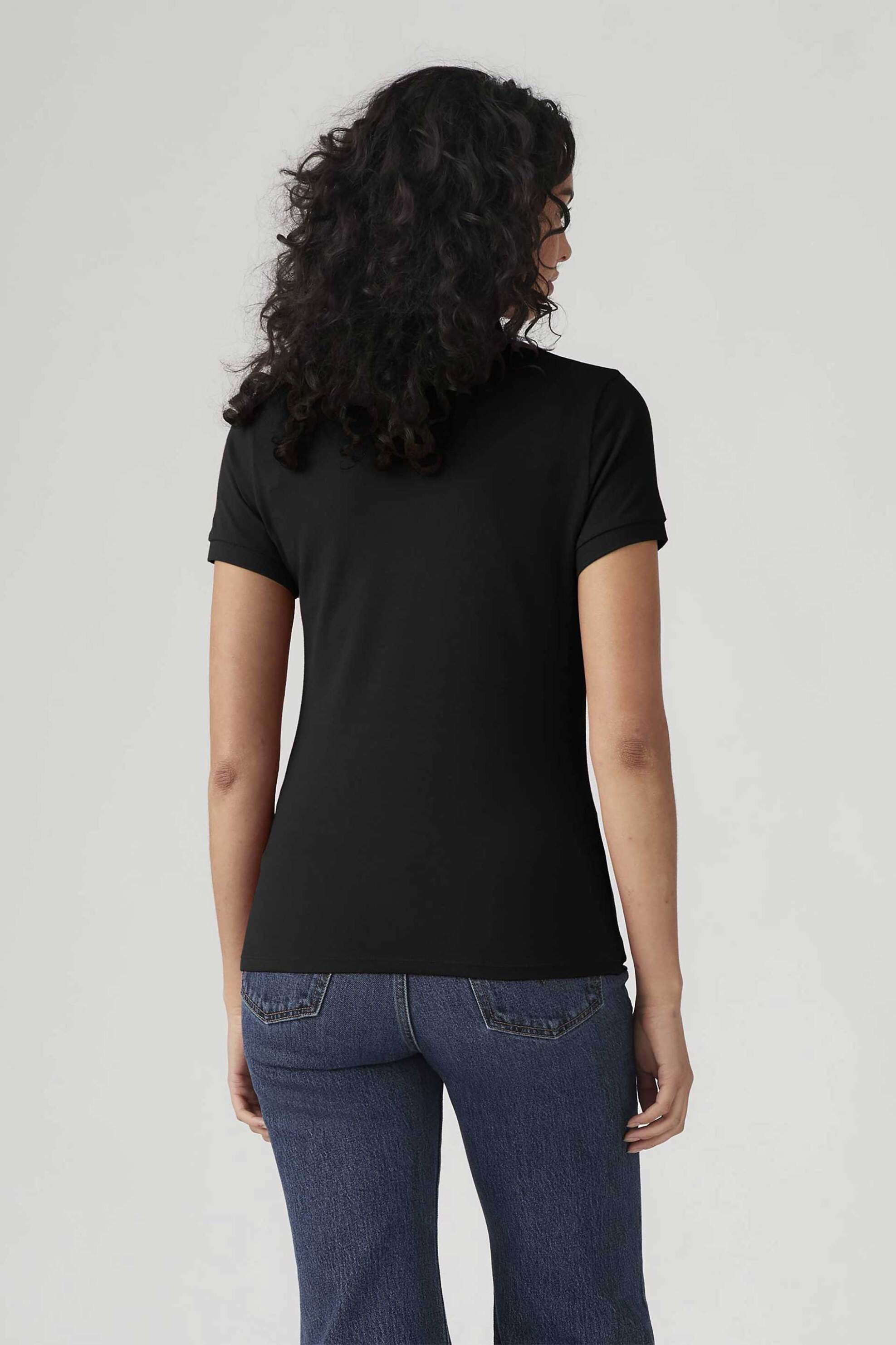 Levi's® γυναικεία μπλούζα πόλο πικέ με λογότυπο Slim Fit - 525990046 Μαύρο φωτογραφία