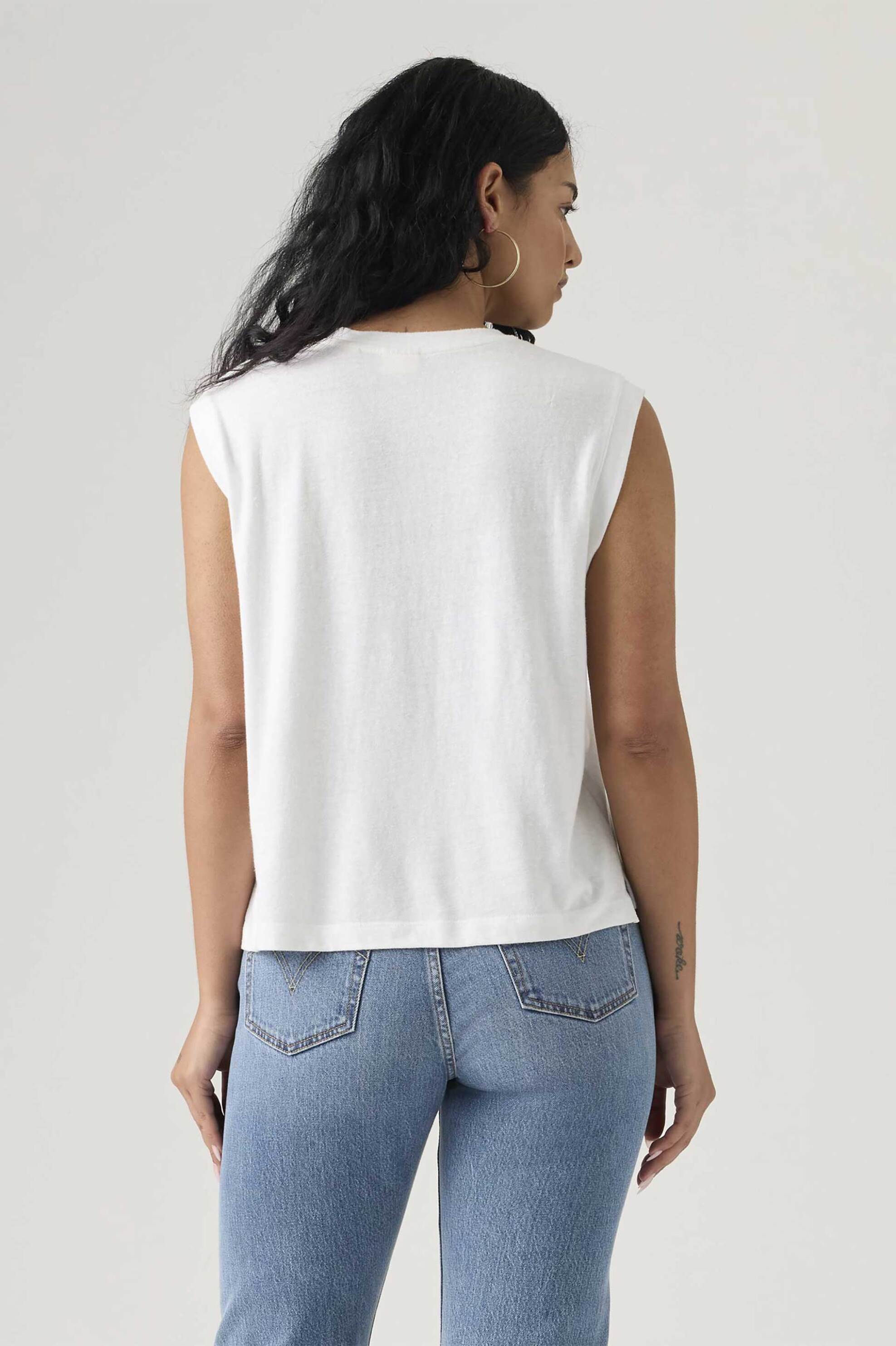 LEVI'S Levi's® γυναικεία αμάνικη μπλούζα Relaxed Fit "Boxy Tank" - A87940001 Λευκό - 3