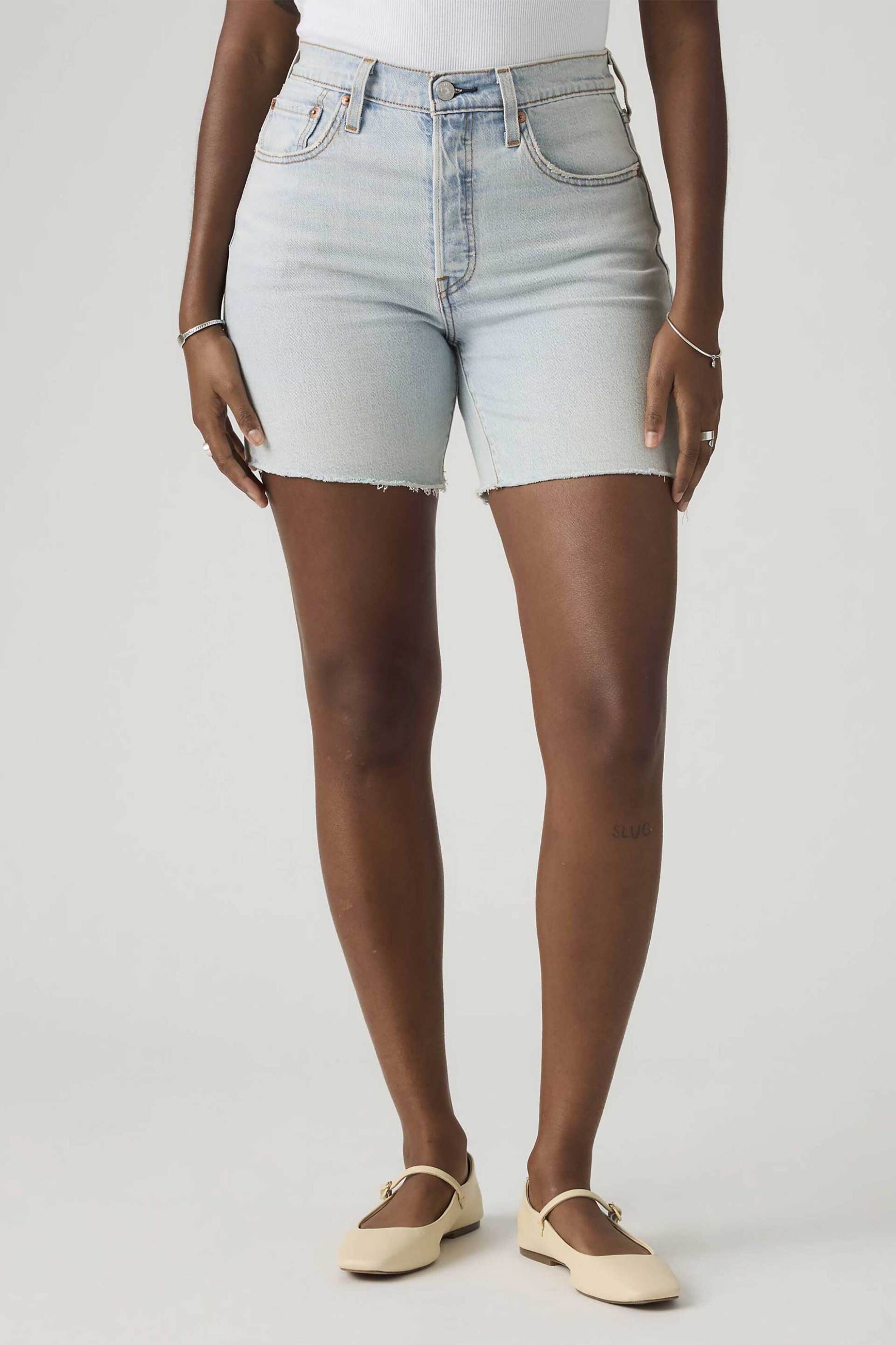Levi's® γυναικείο ψηλόμεσο denim σορτς πεντάτσεπο 