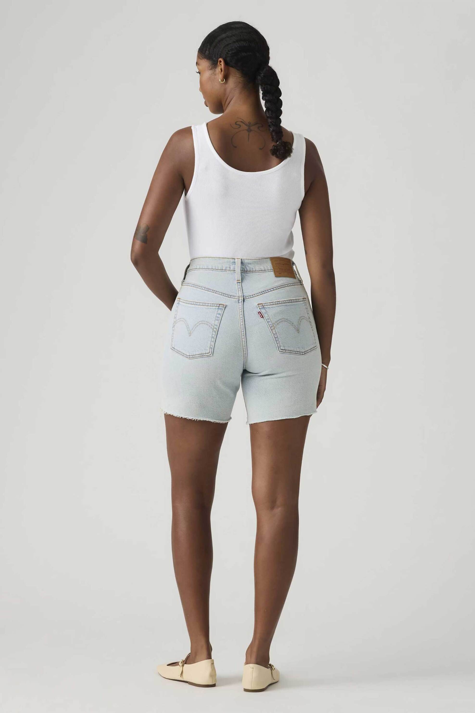 Levi&Apos S Γυναικείο Ψηλόμεσο Denim Σορτς Πεντάτσεπο 501 Mid Thigh - A92960008 Blue Ανοιχτό