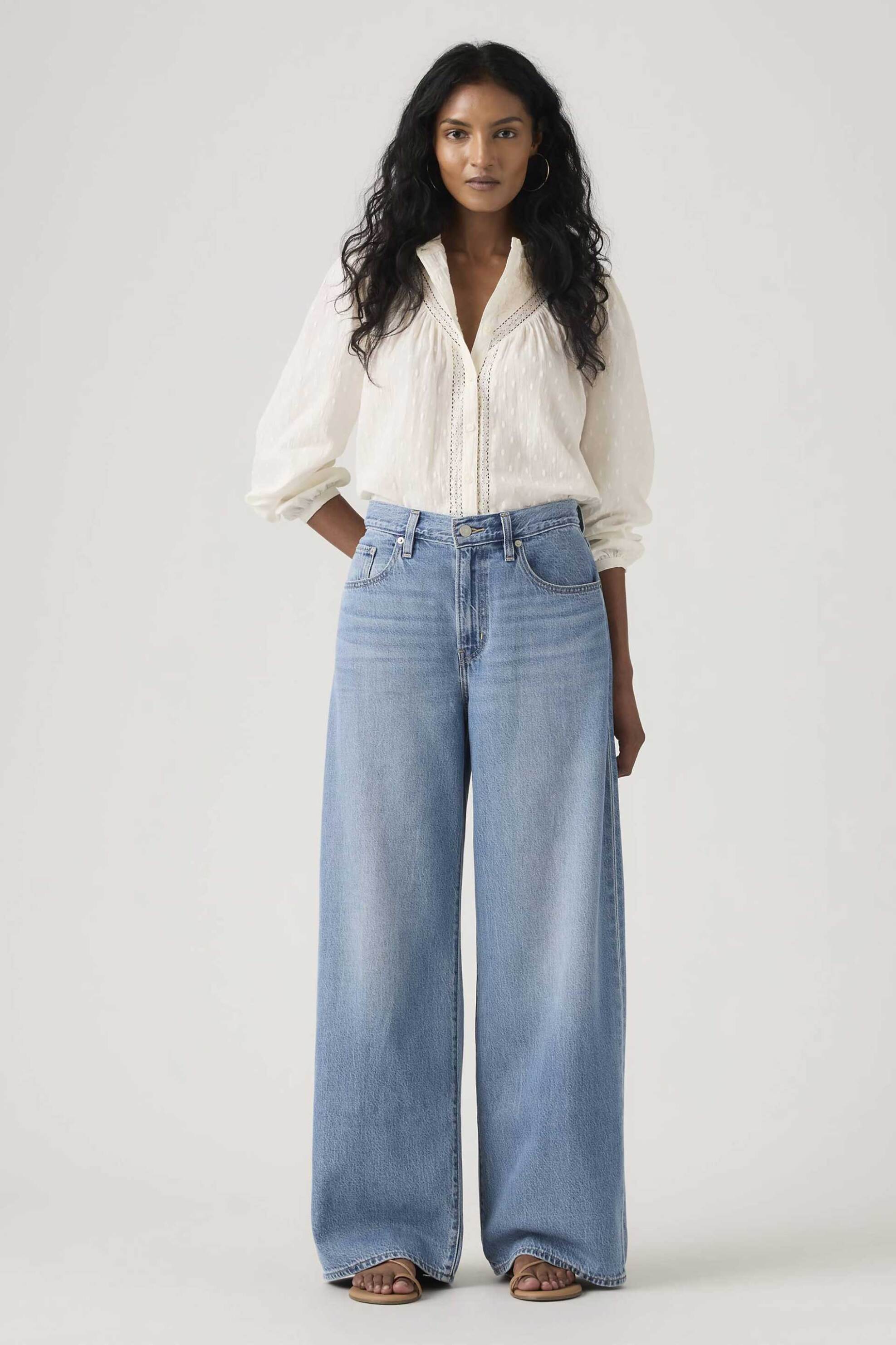 Levi's® γυναικείο τζιν παντελόνι πεντάτσεπο Oversized Fit "Xl Straight" - A87010041 Denim Blue