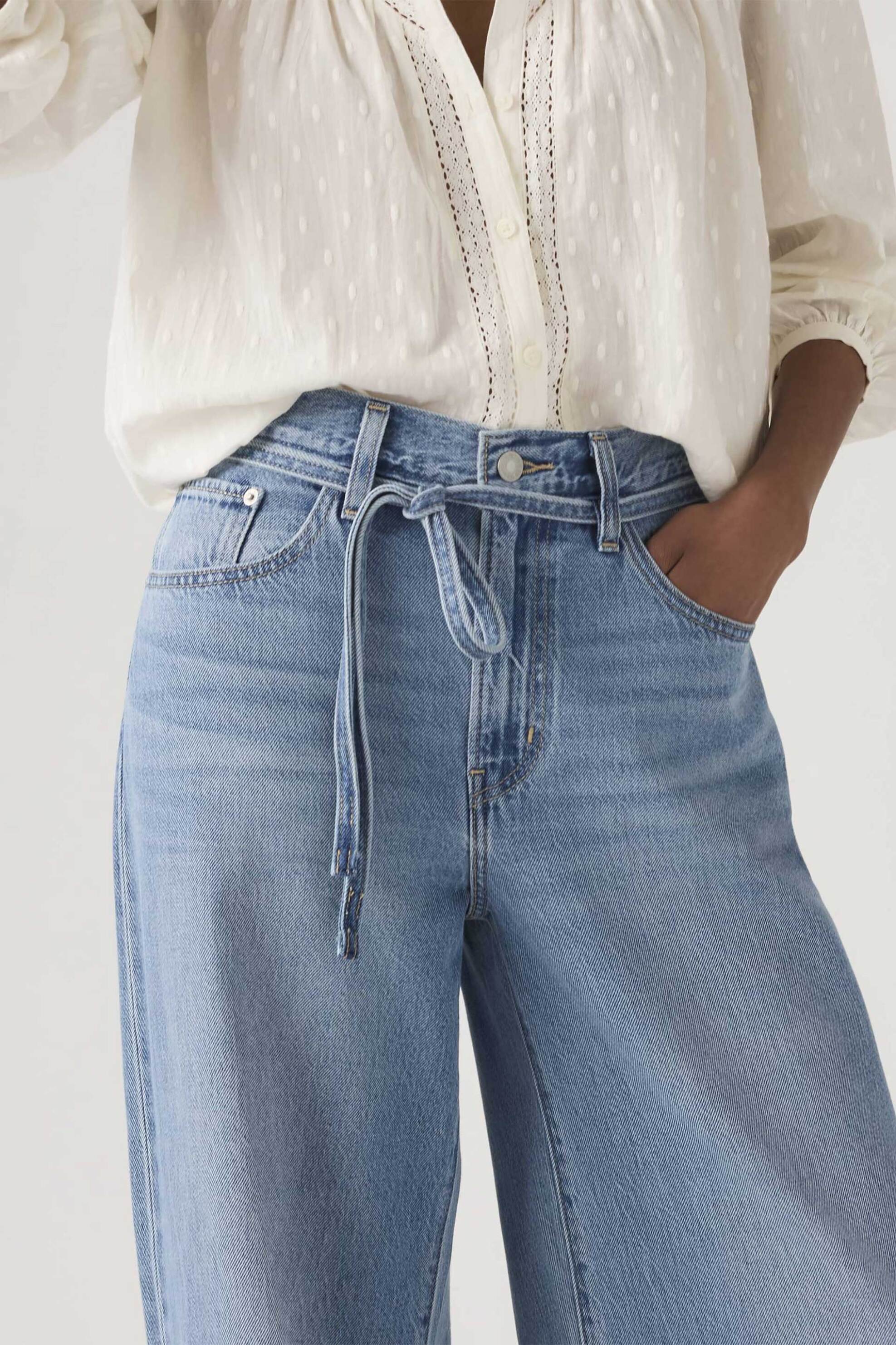 LEVI'S Levi's® γυναικείο τζιν παντελόνι πεντάτσεπο Oversized Fit "Xl Straight" - A87010041 Denim Blue - 2