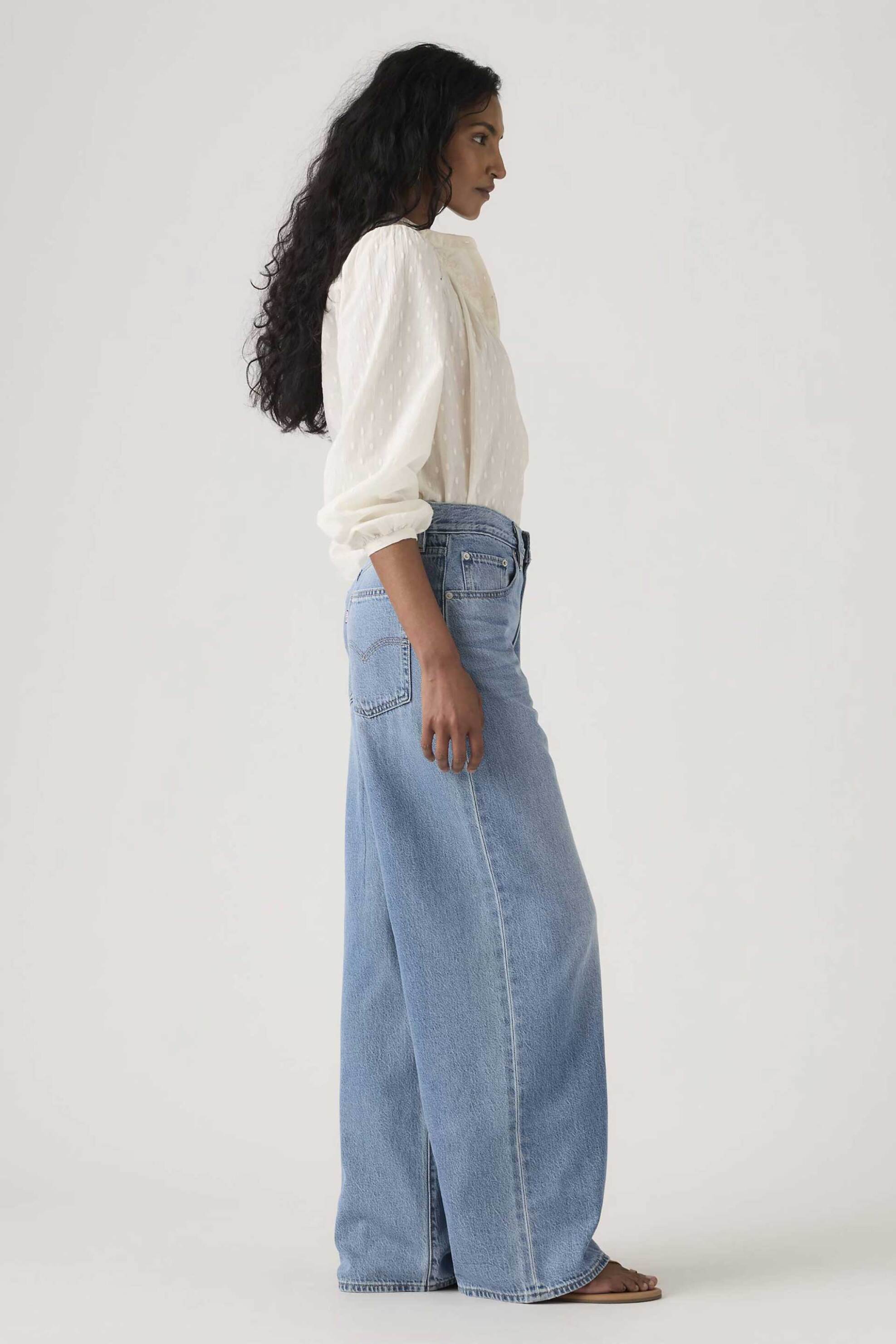 LEVI'S Levi's® γυναικείο τζιν παντελόνι πεντάτσεπο Oversized Fit "Xl Straight" - A87010041 Denim Blue - 3