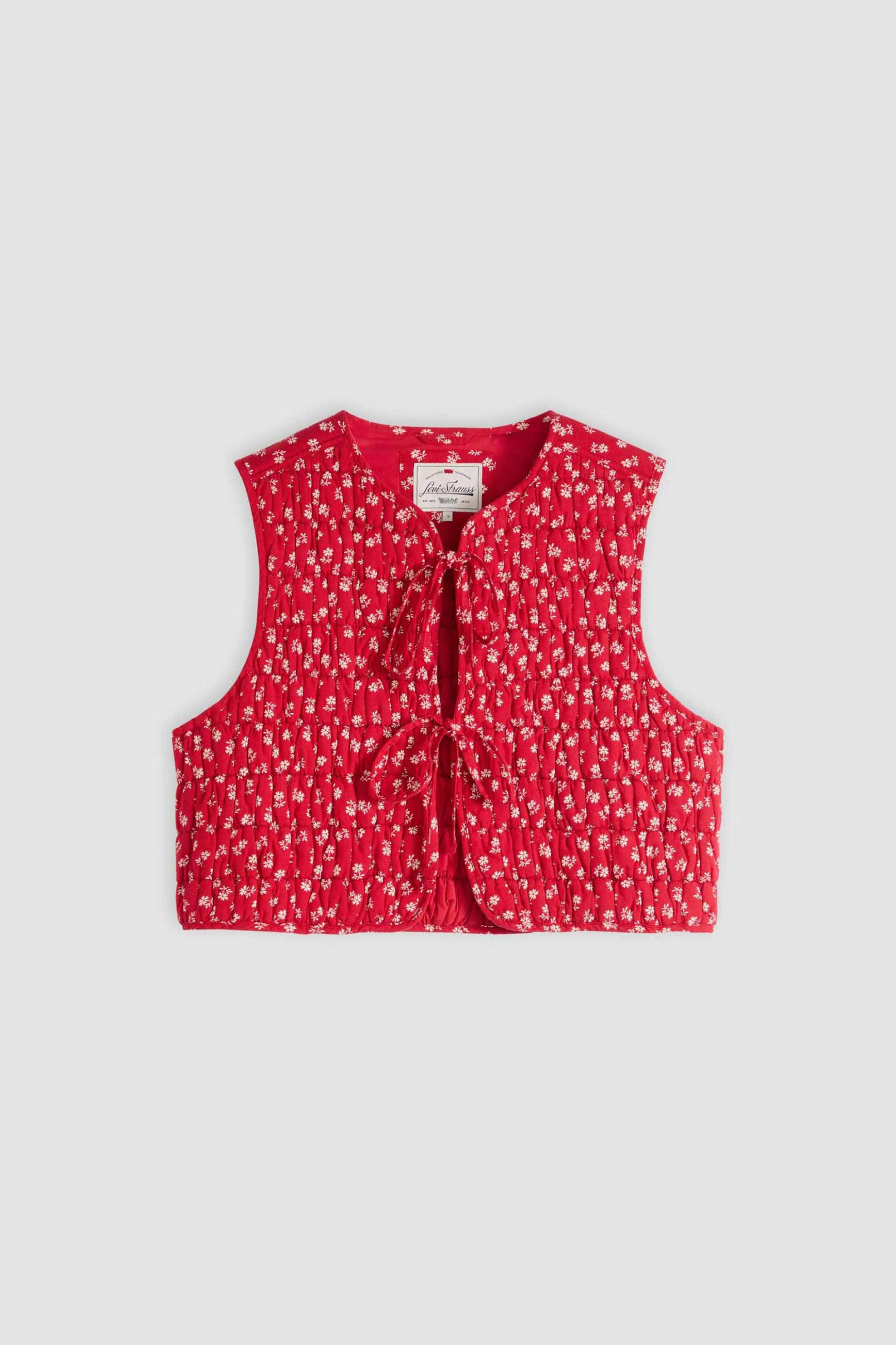 Levi's® γυναικείο γιλέκο με all-over print Standard Fit "Rue Liner" - 005AT0000 Κόκκινο φωτογραφία