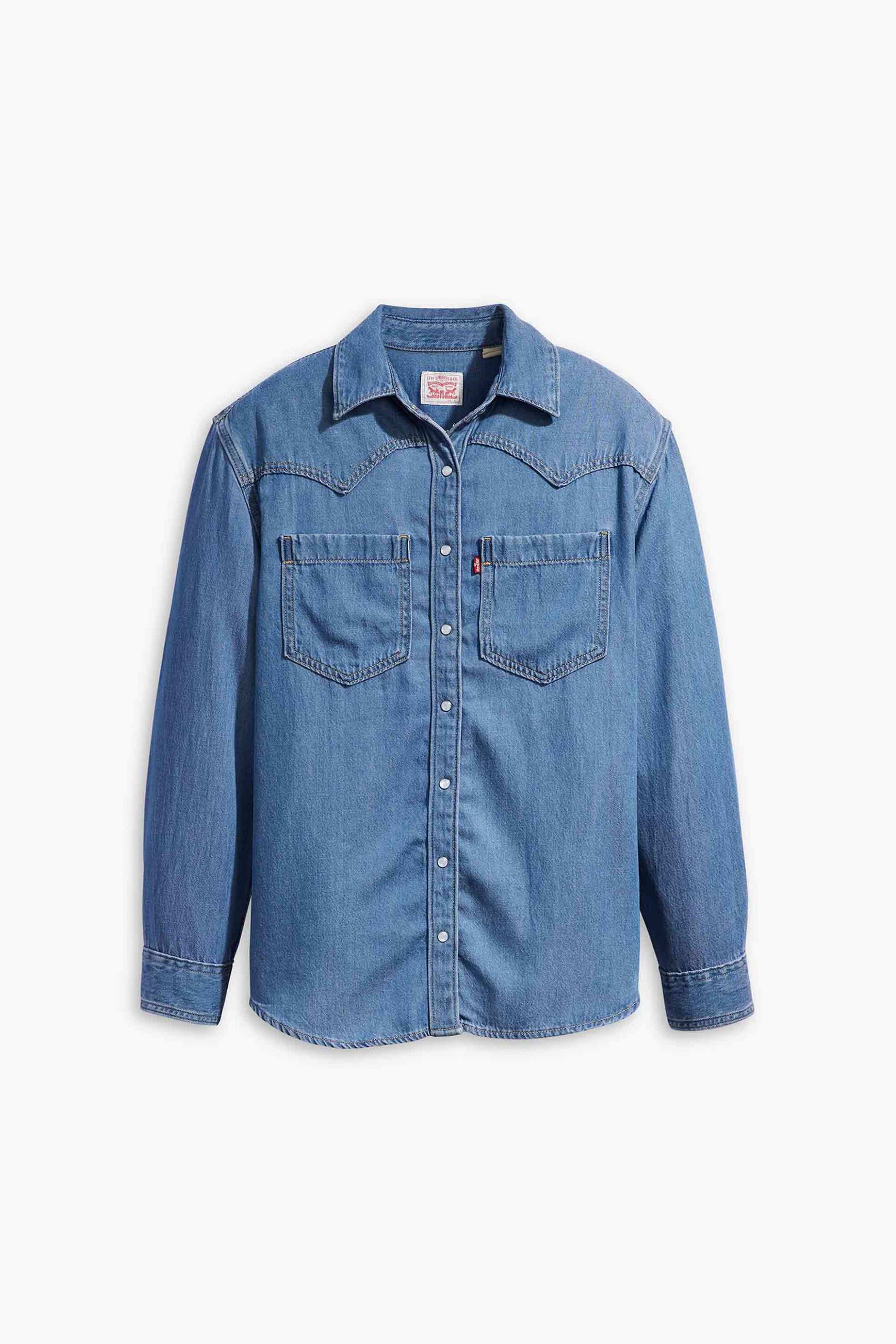 Levi&Apos S Γυναικείο Denim Πουκάμισο με Τσέπες Relaxed Fit Teodora Western - A72440006 Blue