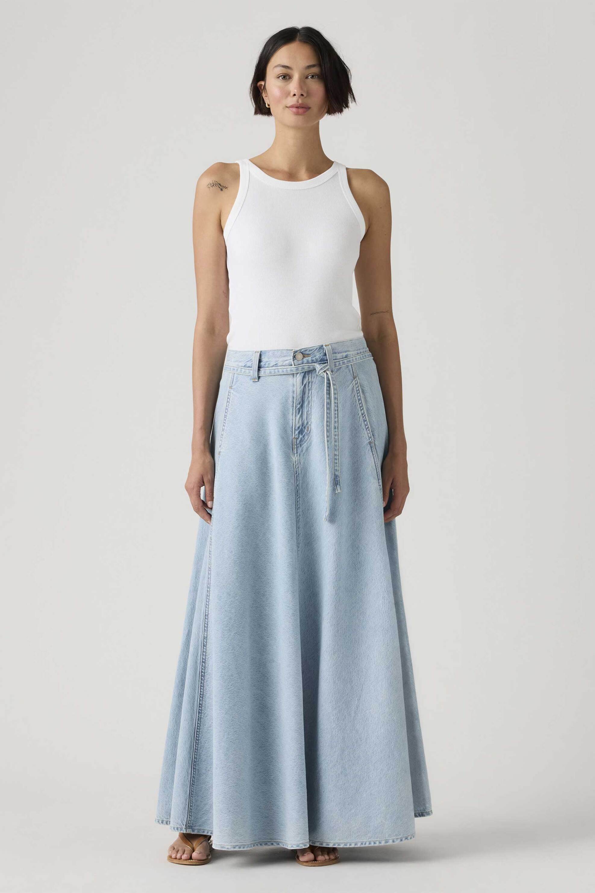 Levi's Levi's® γυναικεία maxi φούστα denim ψηλόμεση Relaxed Fit - 001T40014 Denim Blue Ανοιχτό