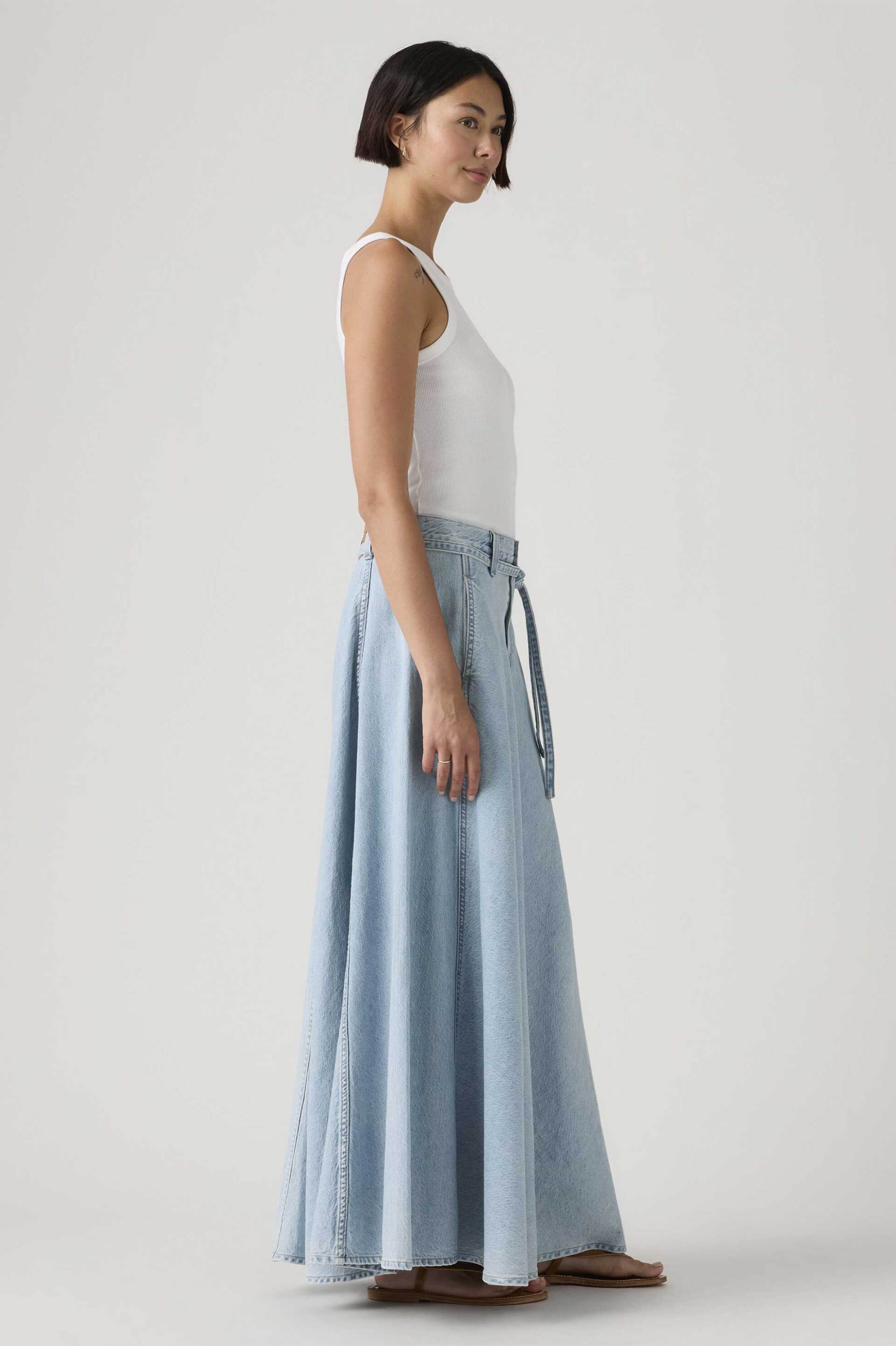 LEVI'S Levi's® γυναικεία maxi φούστα denim ψηλόμεση Relaxed Fit - 001T40014 Denim Blue Ανοιχτό - 3
