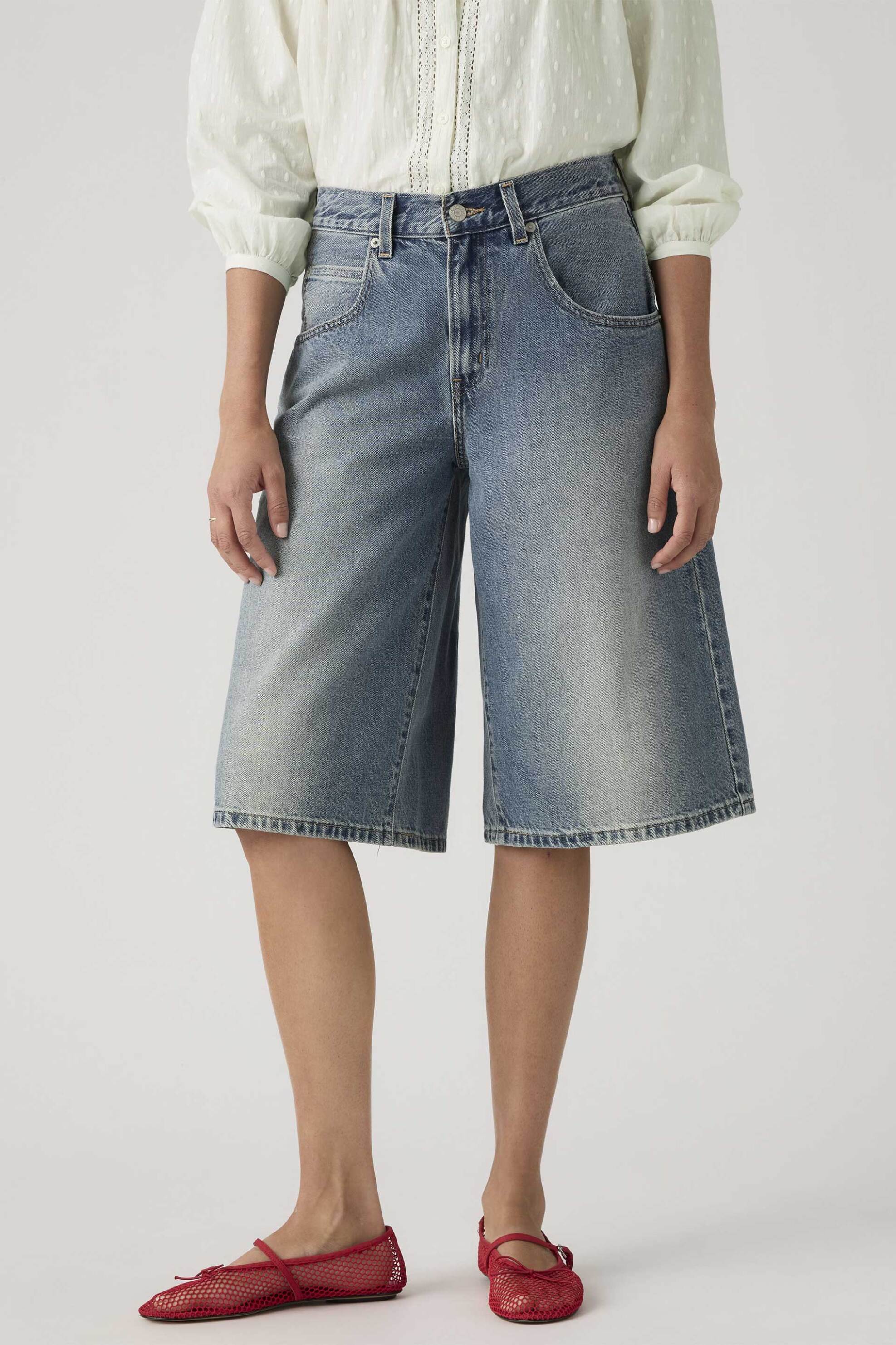 LEVI'S Levi's® γυναικεία denim βερμούδα πεντάτσεπη Super Baggy Fit - 005DT0002 Denim Blue - 2