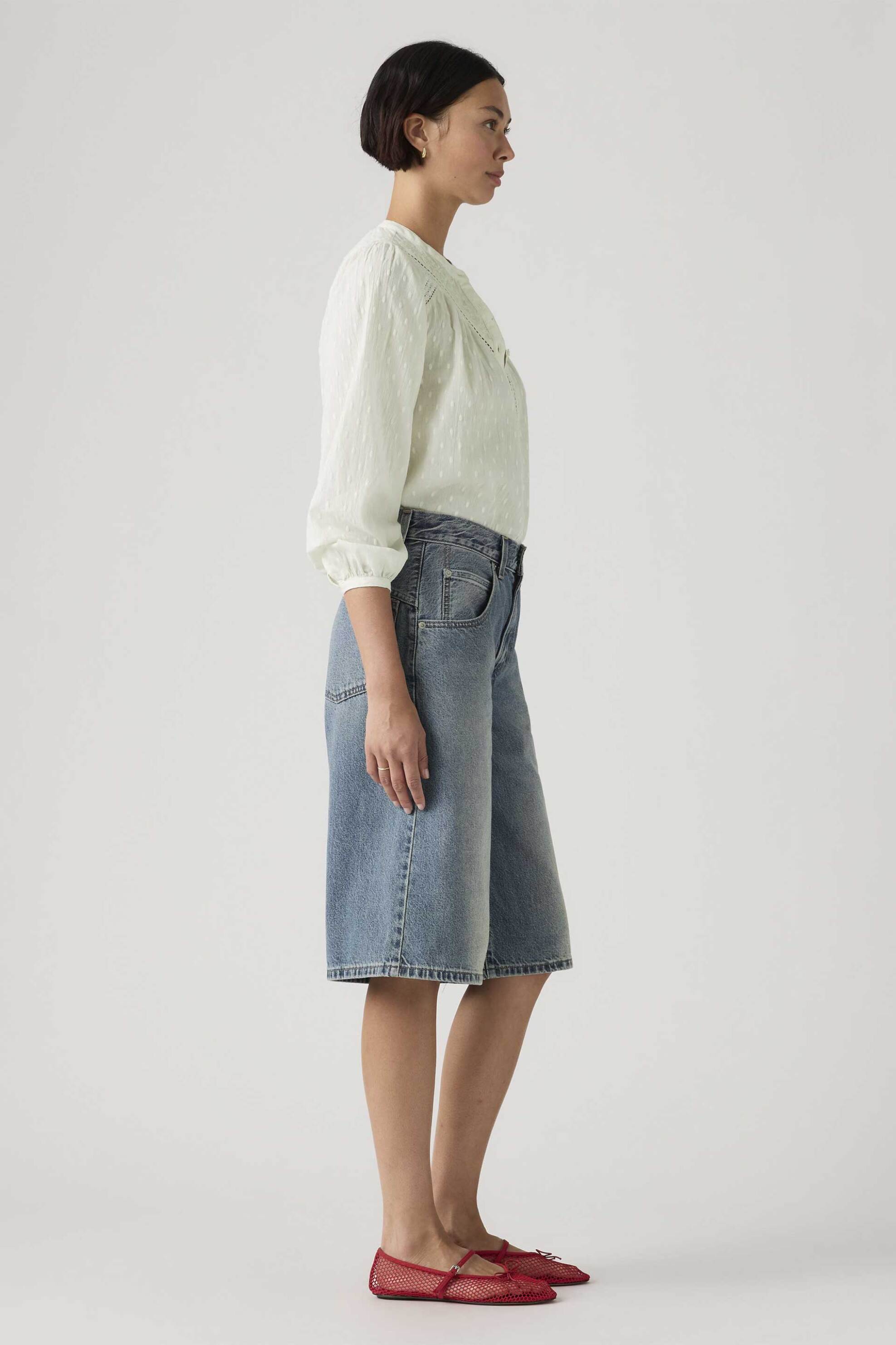 LEVI'S Levi's® γυναικεία denim βερμούδα πεντάτσεπη Super Baggy Fit - 005DT0002 Denim Blue - 3