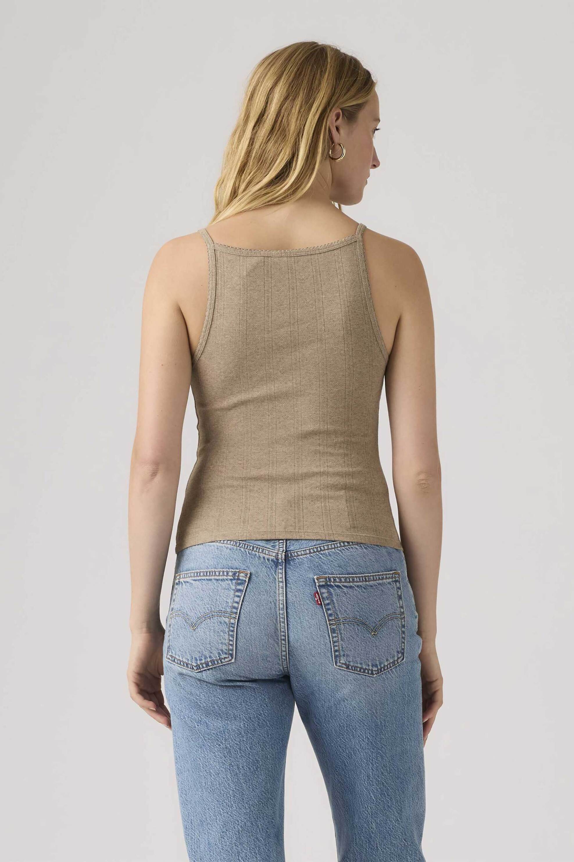 LEVI'S Levi's® γυναικείο αμάνικο τοπ Slim Fit "Dry Goods" - 005IL0004 Μπεζ - 3