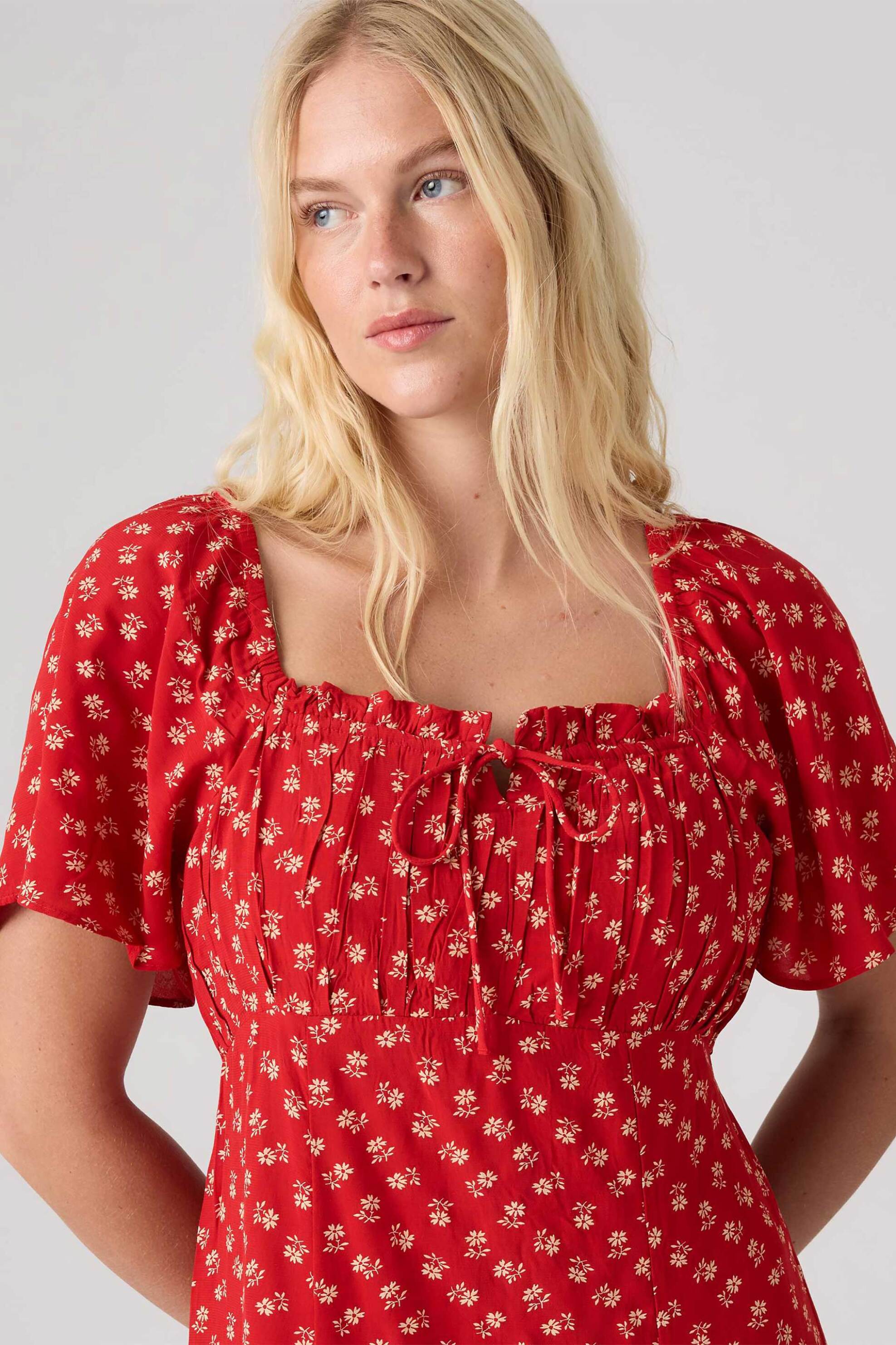 Levi's® γυναικείο midi φόρεμα με all-over print Slim Fit 
