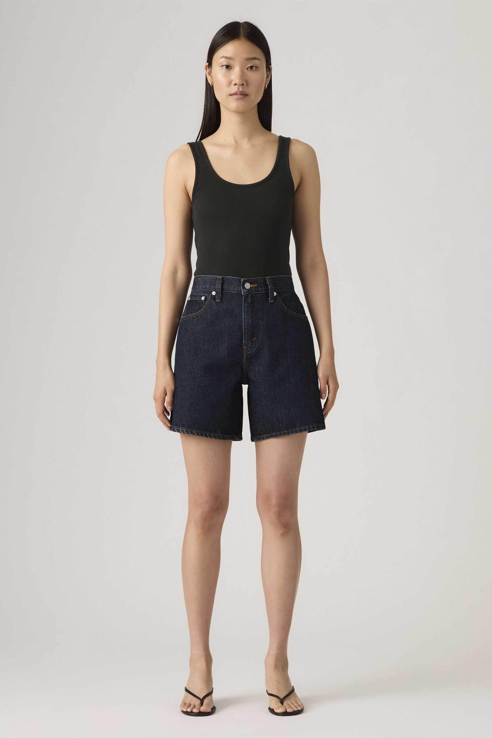 Levi's Levi's® γυναικεία denim βερμούδα ψηλόμεση πεντάτσεπη Baggy Fit - A93110006 Denim Blue Σκούρο