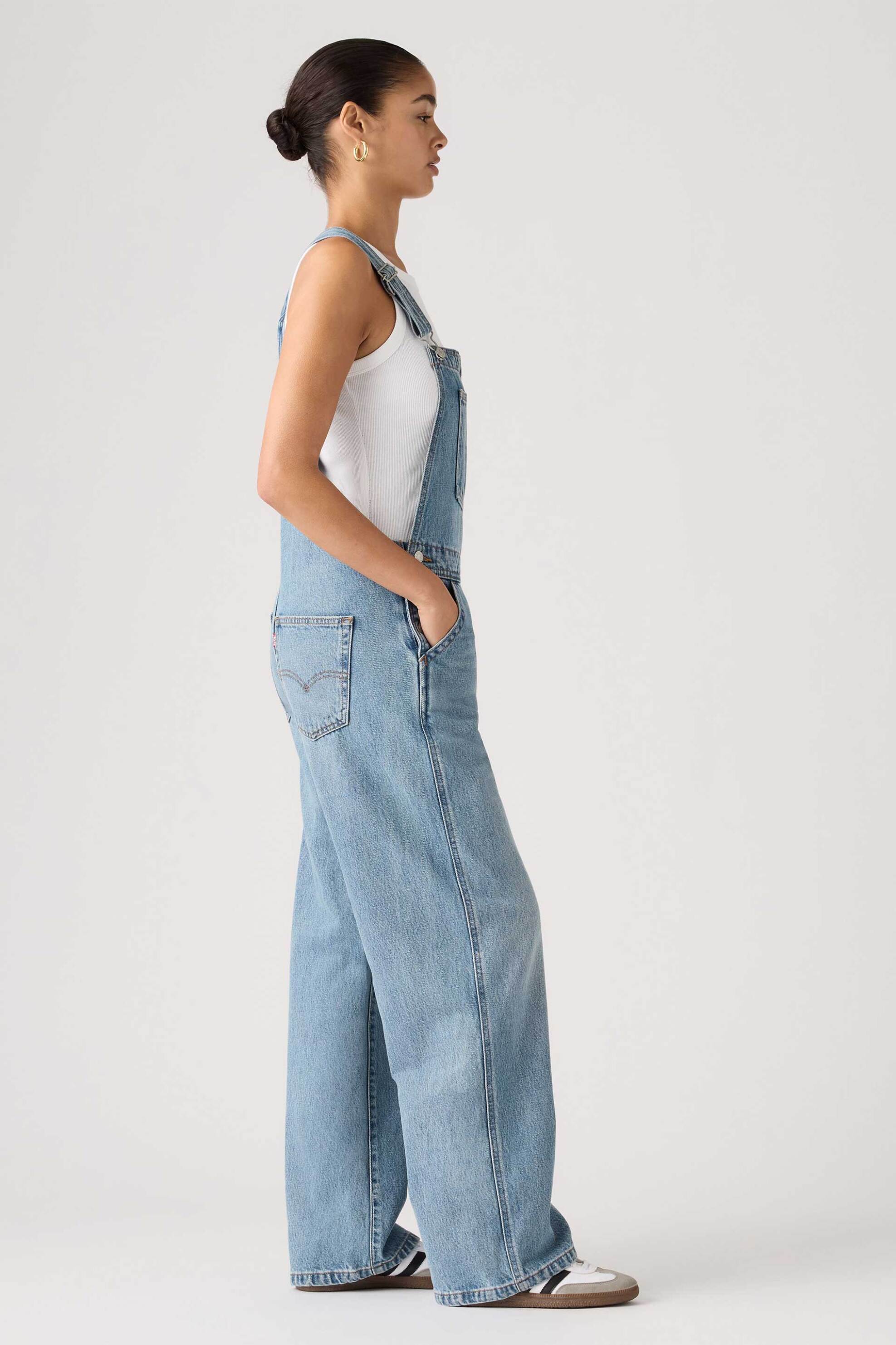 LEVI'S Levi's® γυναικεία denim ολόσωμη φόρμα πεντάτσεπη Baggy Fit "Overall" - 000UG0004 Denim Blue - 3