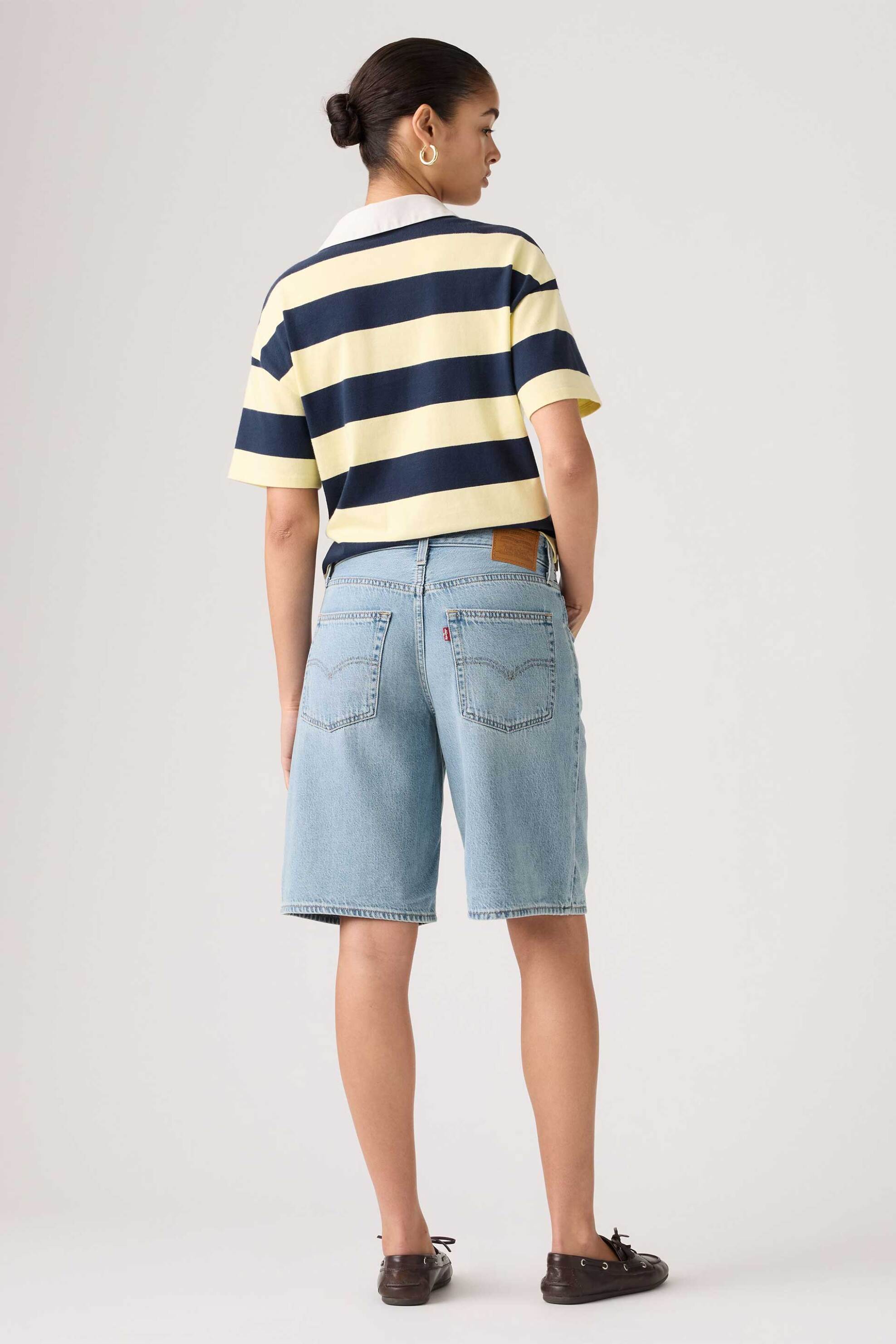 Levi's® γυναικεία denim βερμούδα πεντάτσεπη Baggy Fit "Dad" - 000MJ0017 Denim Blue Ανοιχτό φωτογραφία