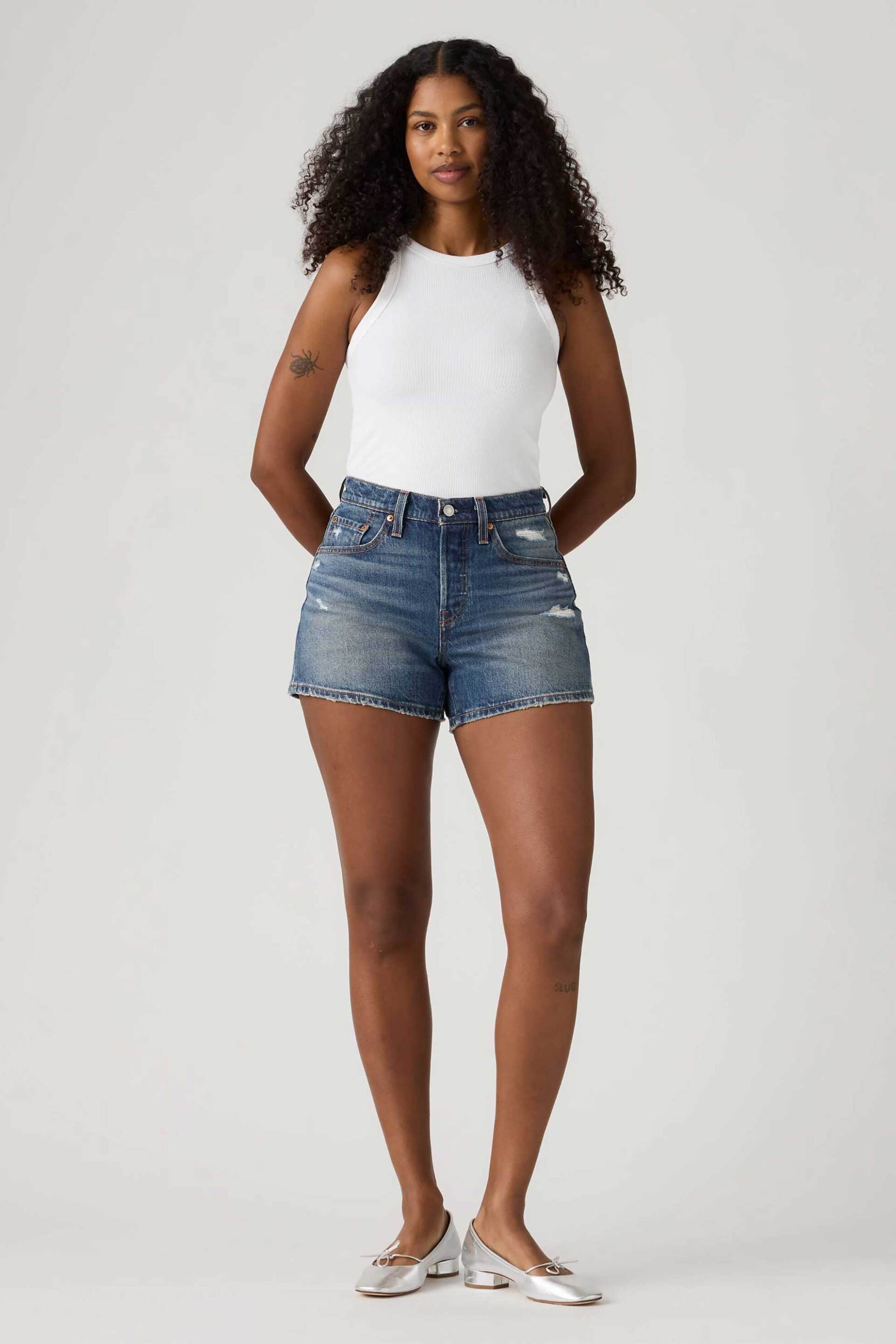 Levi's Levi's® γυναικείο denim σορτς ψηλόμεσο πεντάτσεπο 