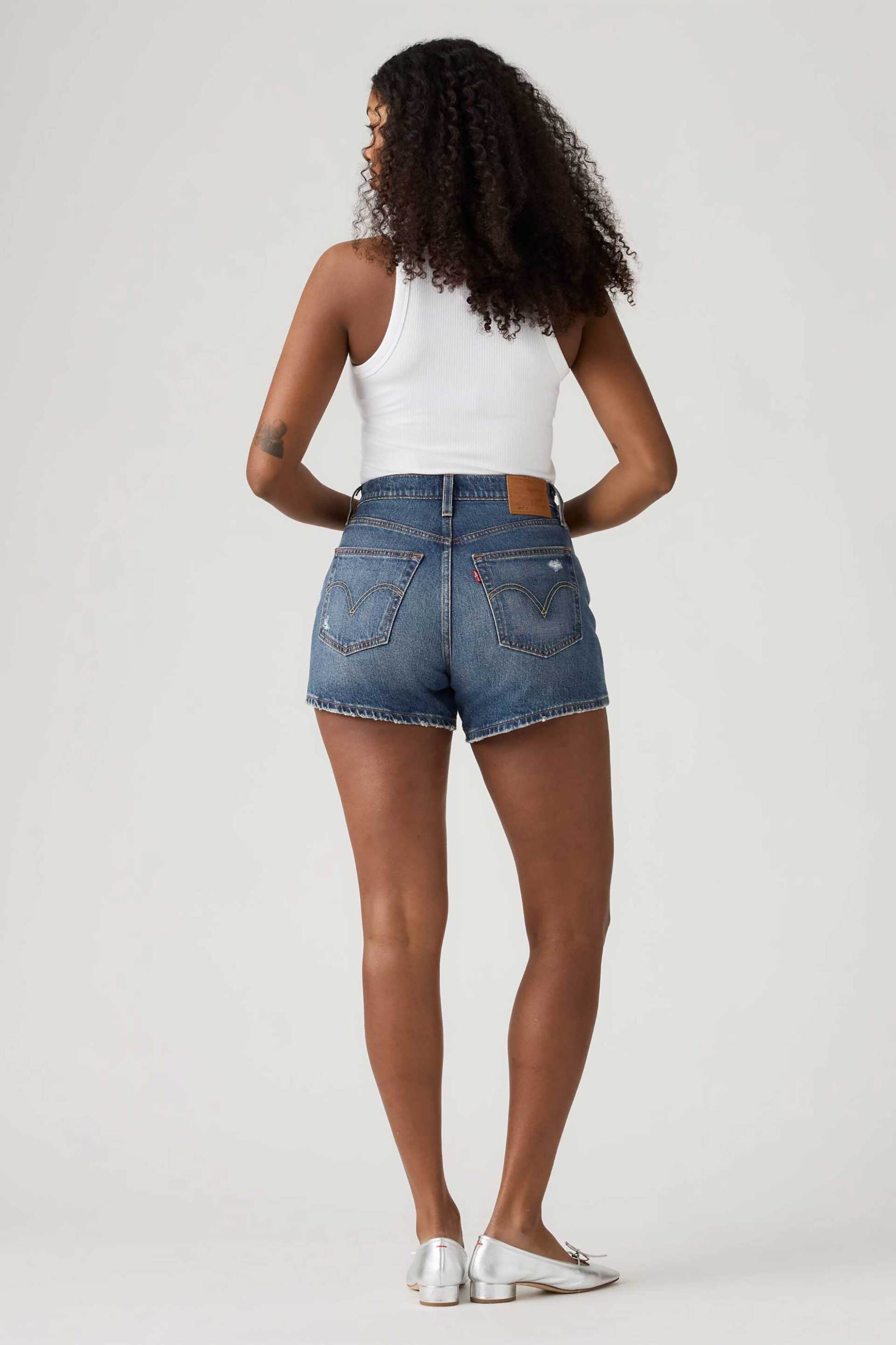 Levi&Apos S Γυναικείο Denim Σορτς Ψηλόμεσο Πεντάτσεπο 501 Curve - 005Dp0006 Blue