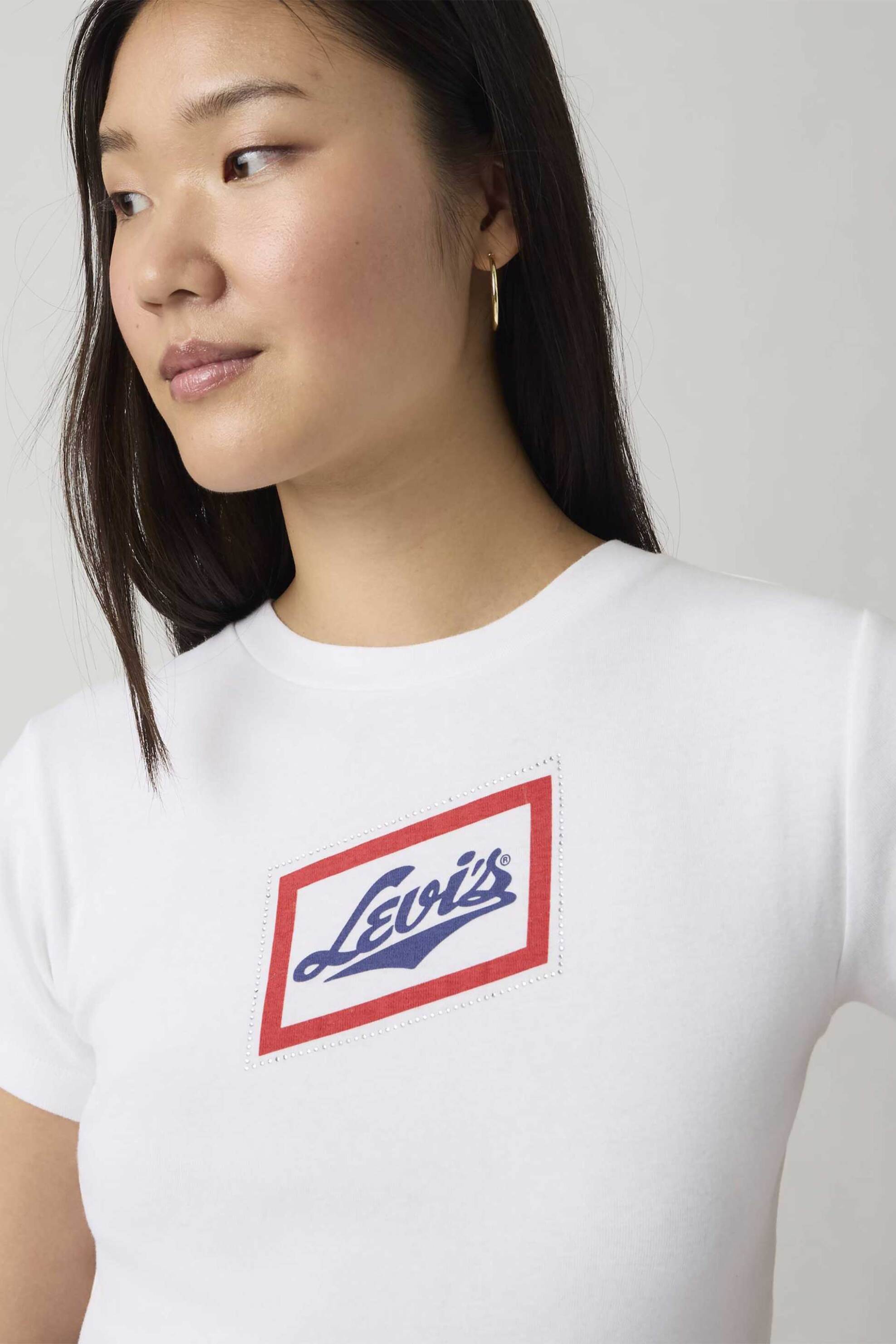 LEVI'S Levi's® γυναικείο T-shirt Slim Fit "Graphic Essential Sporty" - A87980088 Λευκό - 2