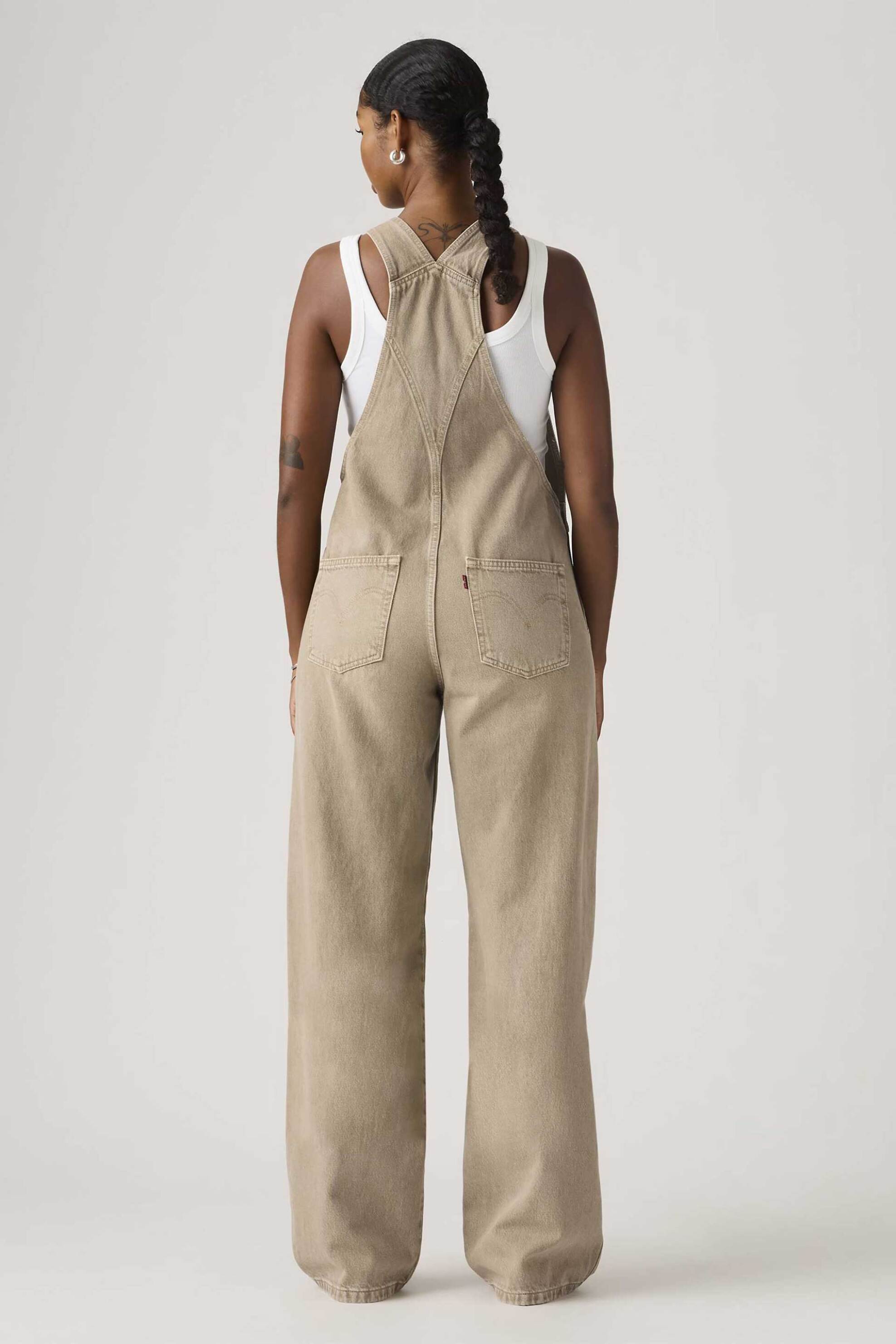 Levi's® γυναικεία denim ολόσωμη φόρμα πεντάτσεπη Baggy Fit "Overall" - 000UG0005 Μπεζ φωτογραφία